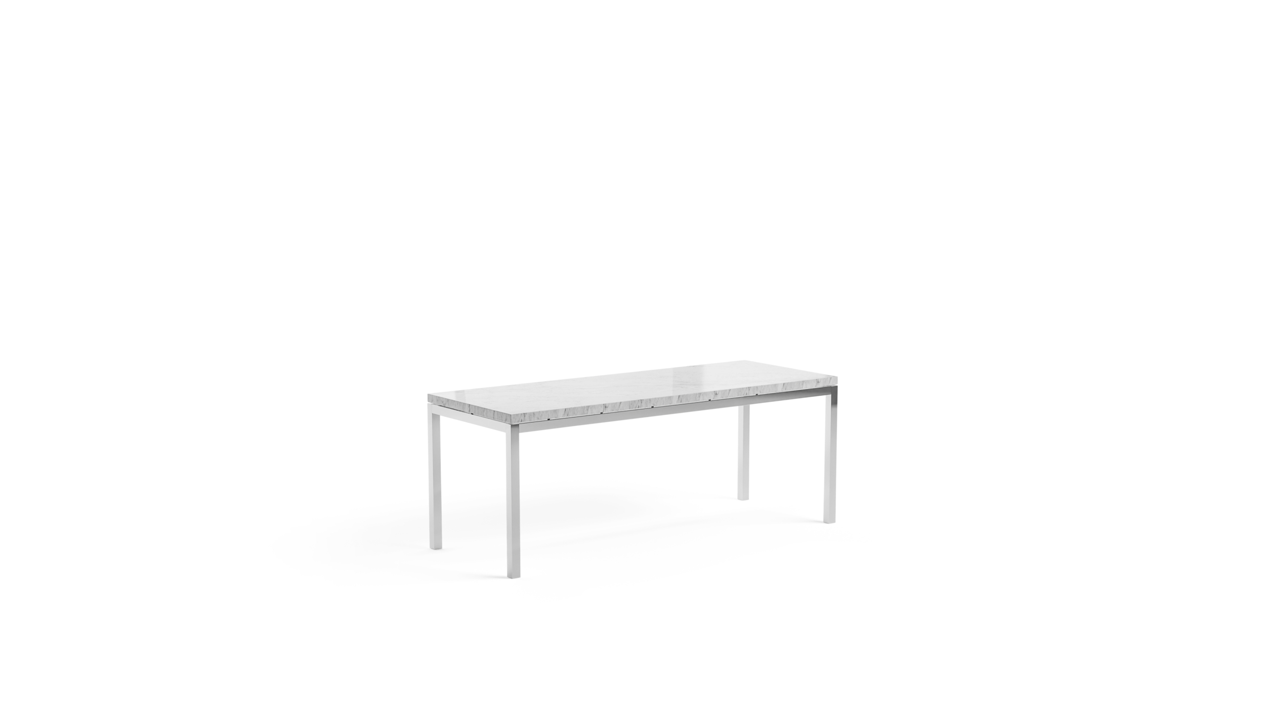 2511T Rectangular Coffee Table 45x22 Reproduction by Archetype Forms - Florence Knoll - Front-Angle View