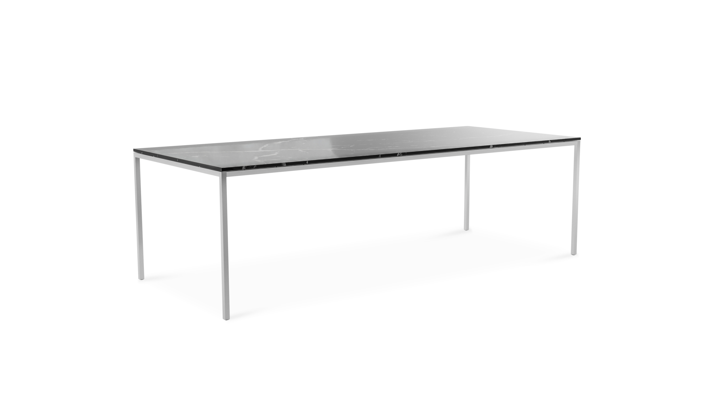 2524T Rectangular Table Dining Table 94x39 Reproduction by Archetype Forms - Florence Knoll - Front-Angle View