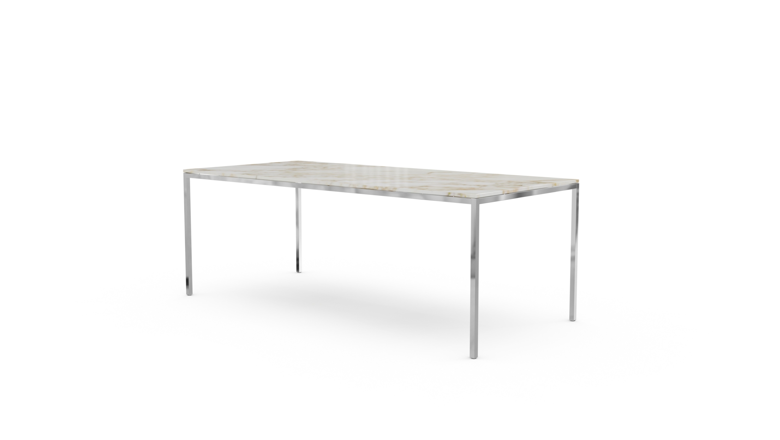 2523T Rectangular Table Dining Table 78x35 Reproduction by Archetype Forms - Florence Knoll - Back-Angle View