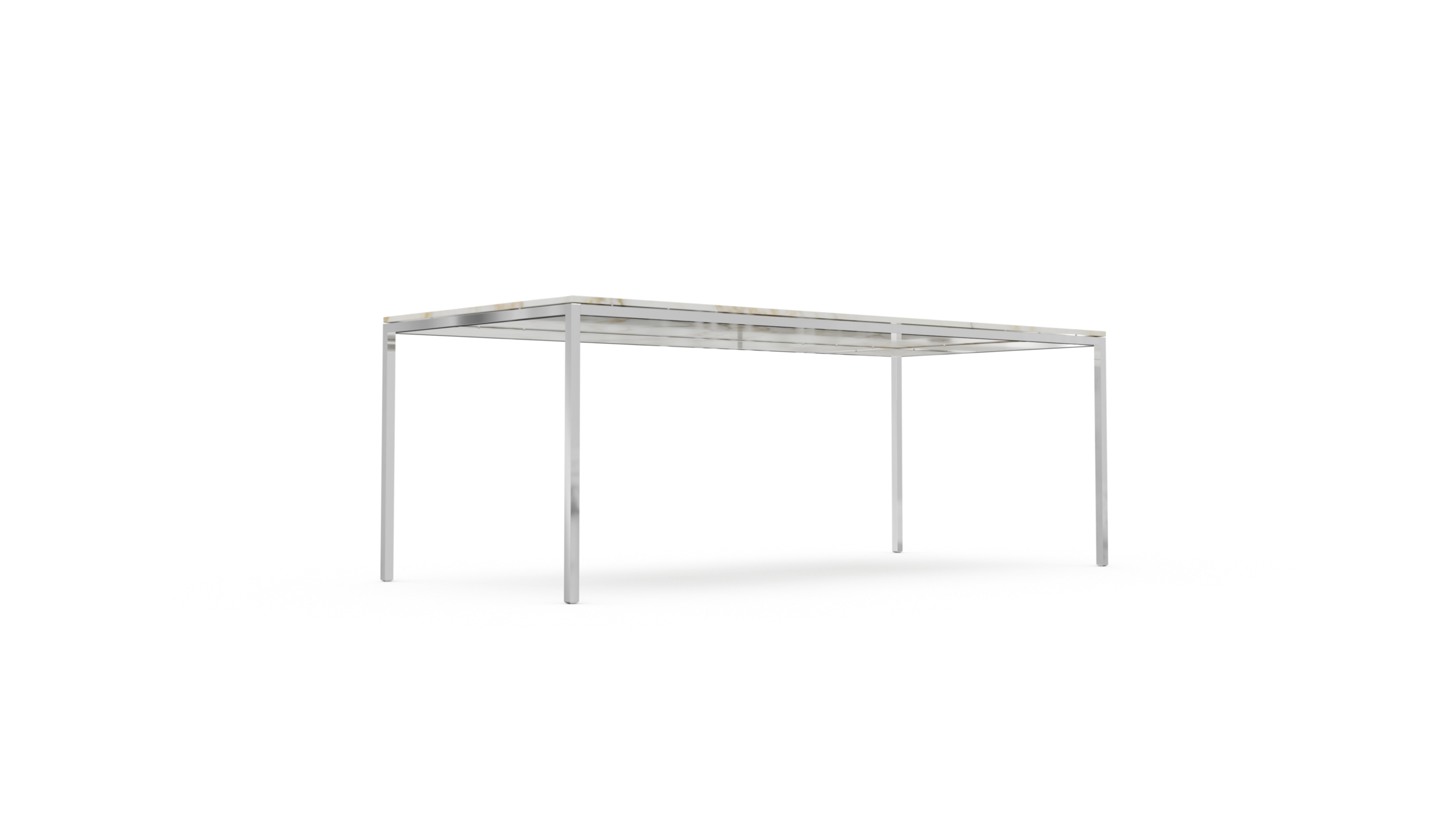 2523T Rectangular Table Dining Table 78x35 Reproduction by Archetype Forms - Florence Knoll - Front Angle-2 View