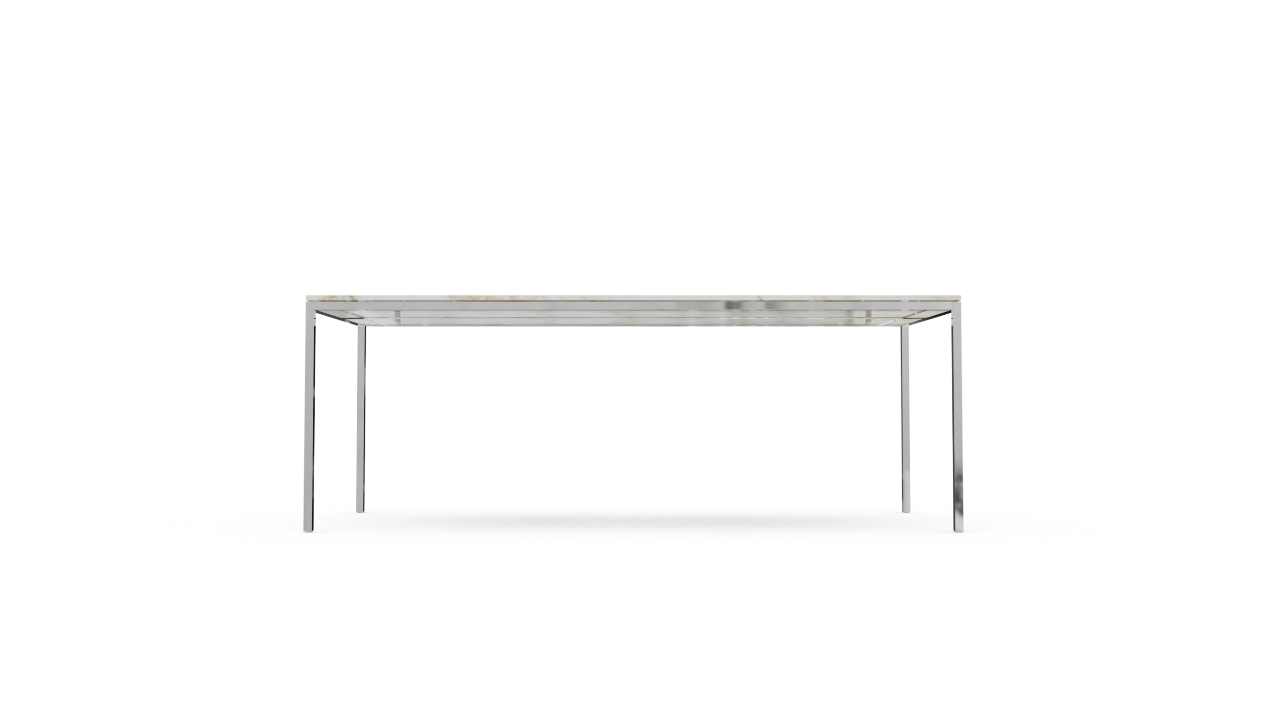 2523T Rectangular Table Dining Table 78x35 Reproduction by Archetype Forms - Florence Knoll - Front View