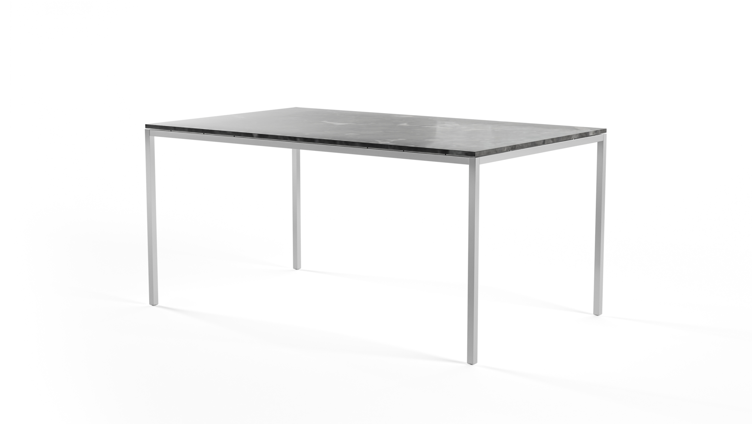 2522T Rectangular Table Dining Table 60x36 Reproduction by Archetype Forms - Florence Knoll - Back-Angle View