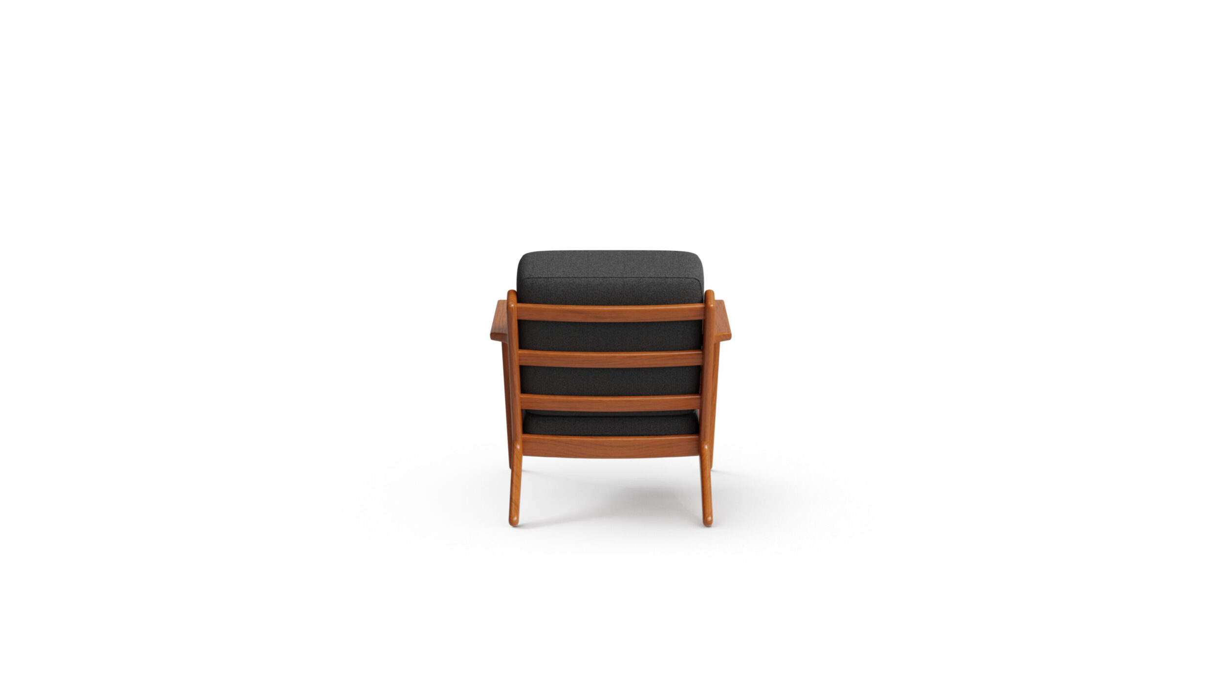 GE 290 Plank Chair Reproduction by Archetype Forms - Hans Wegner - Back View