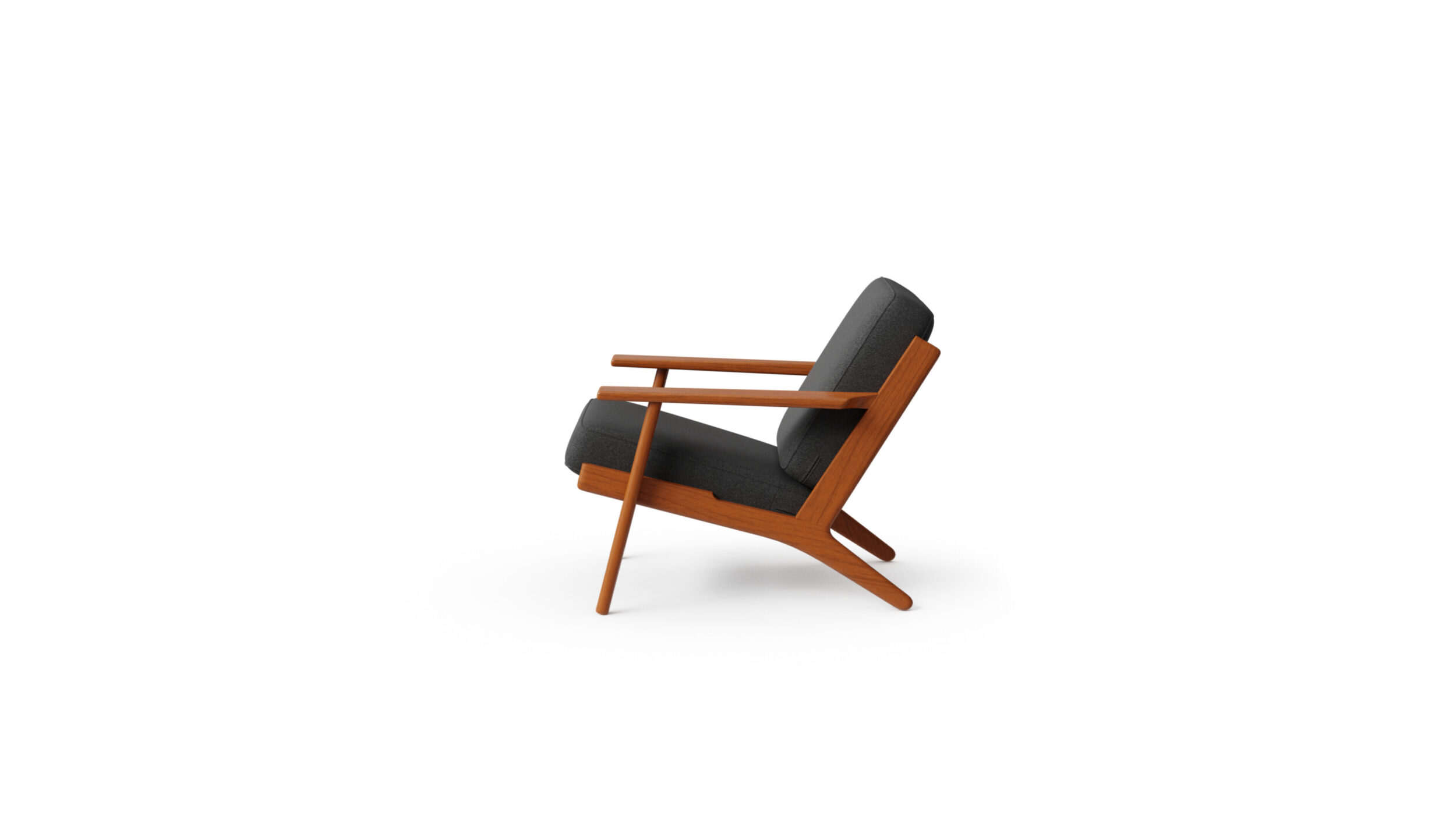 GE 290 Plank Chair Reproduction by Archetype Forms - Hans Wegner - Side-View