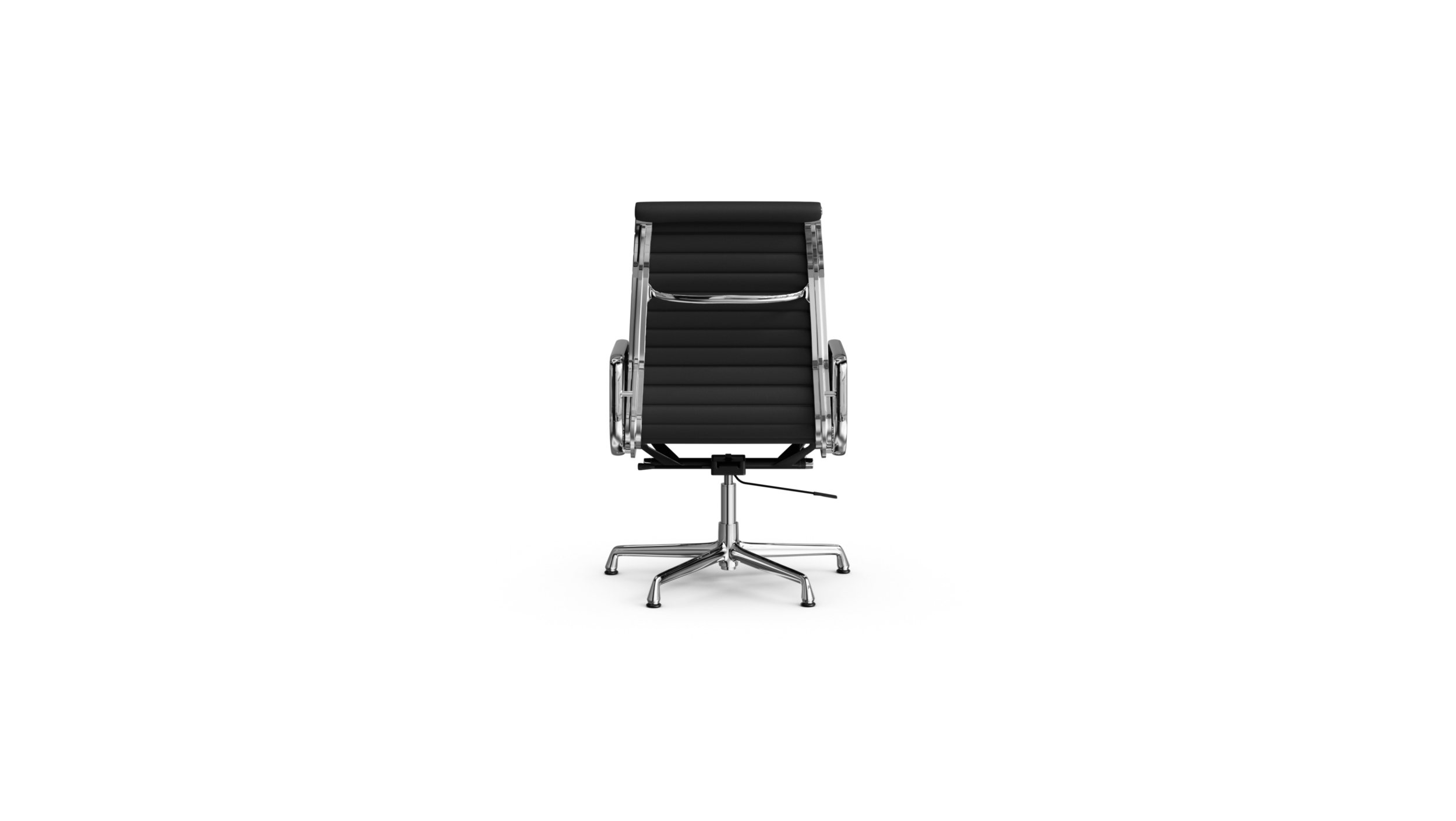 Eames Aluminum Group Executive Chair EA 33xE On Glides, Pneumatic Lift Reproduction by Archetype Forms - Charles & Ray Eames - Back View