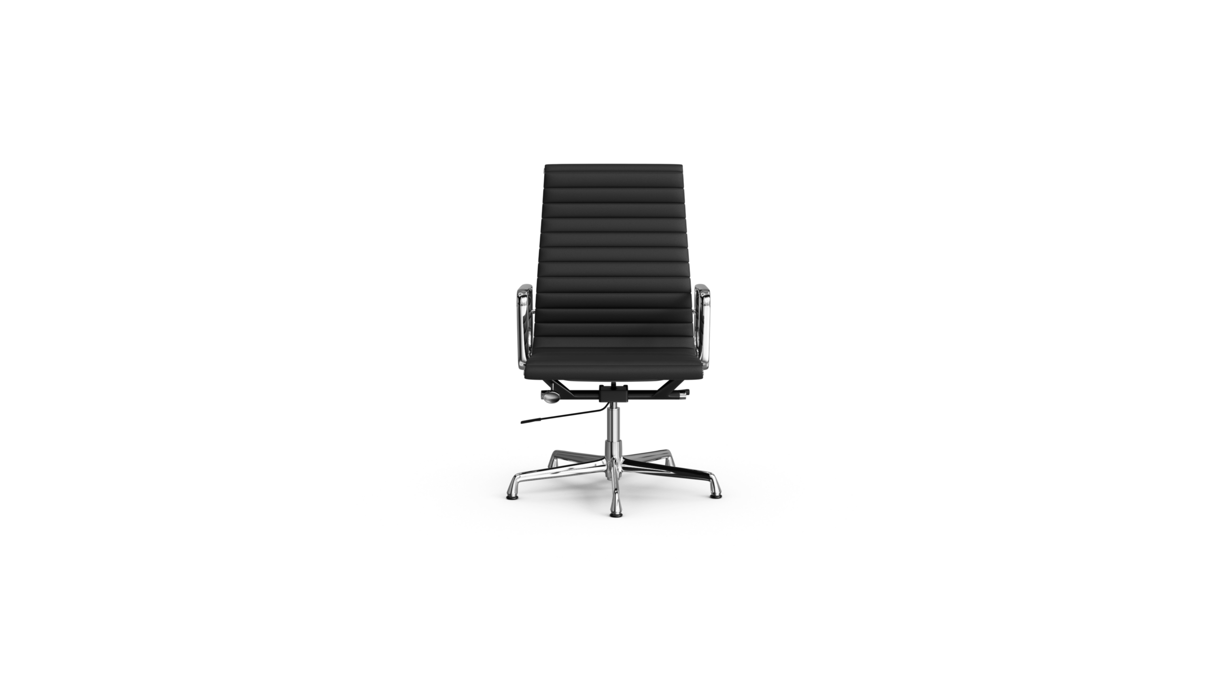 Eames Aluminum Group Executive Chair EA 33xE On Glides, Pneumatic Lift Reproduction by Archetype Forms - Charles & Ray Eames - Front View