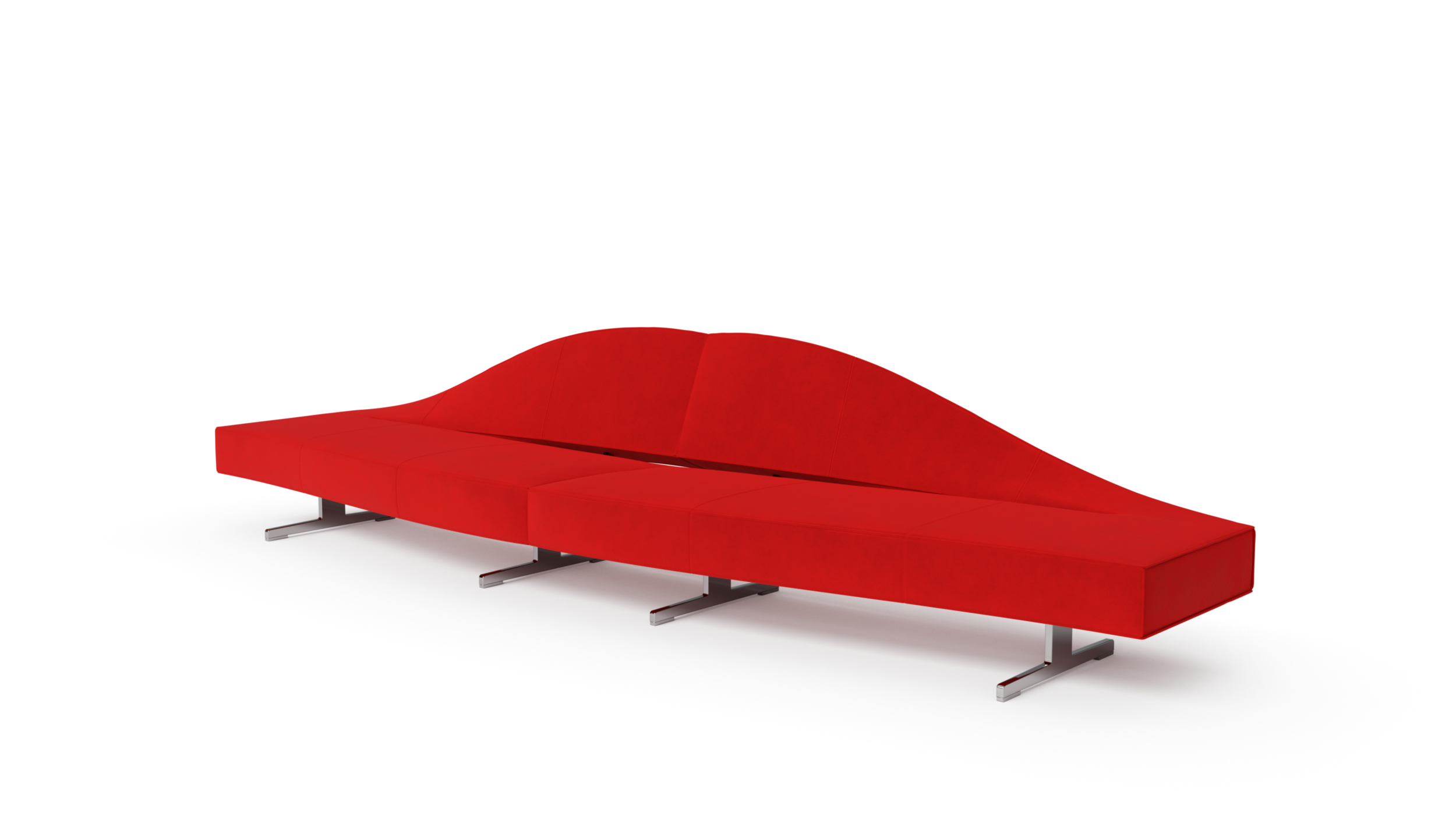 Aspen Sofa: Short Reproduction by Archetype Forms - Jean Marie Massaud - Front Angle-4 View