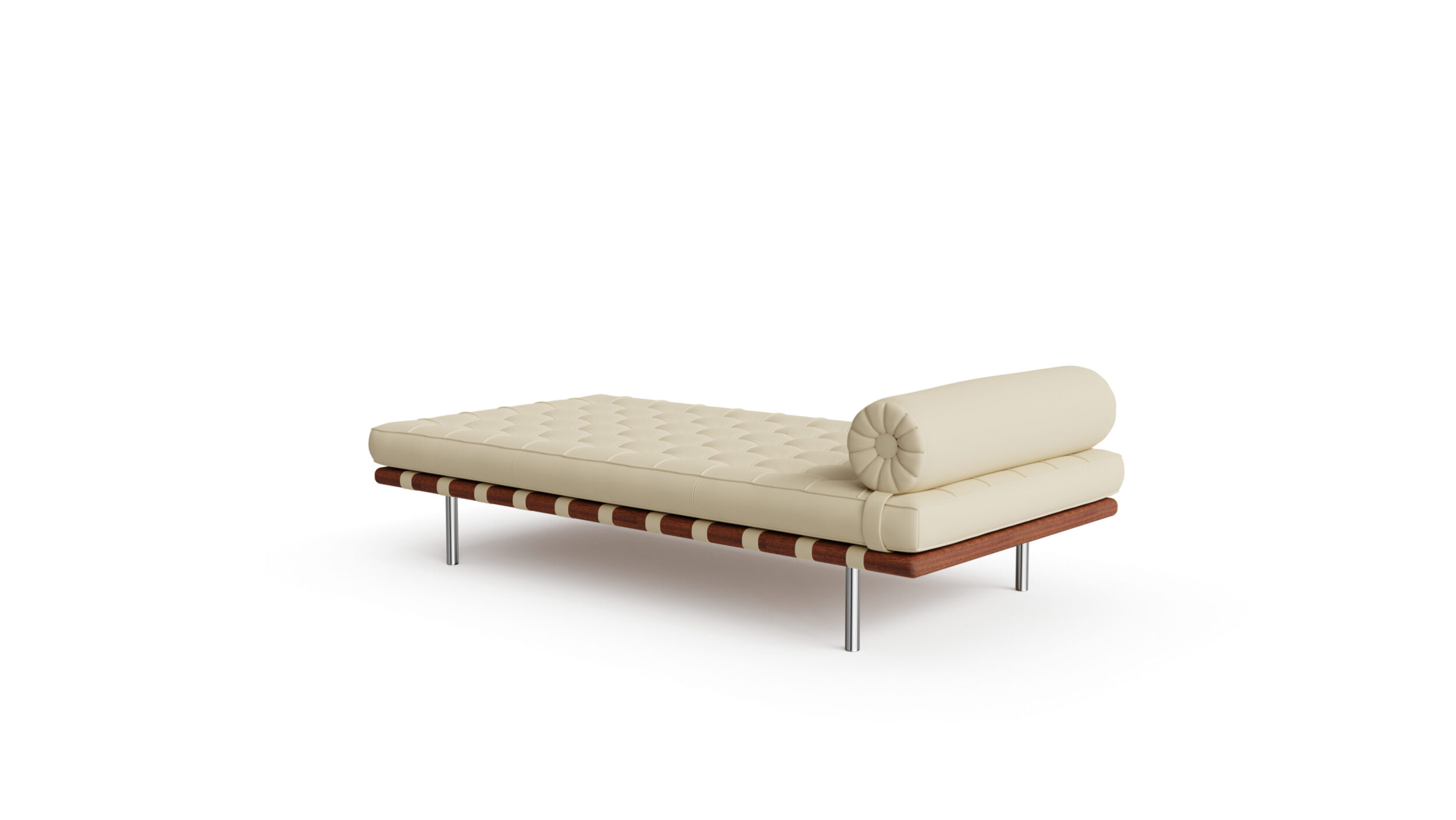 Barcelona Couch 258L Daybed Reproduction by Archetype Forms - Mies van der Rohe - Back-Angle View