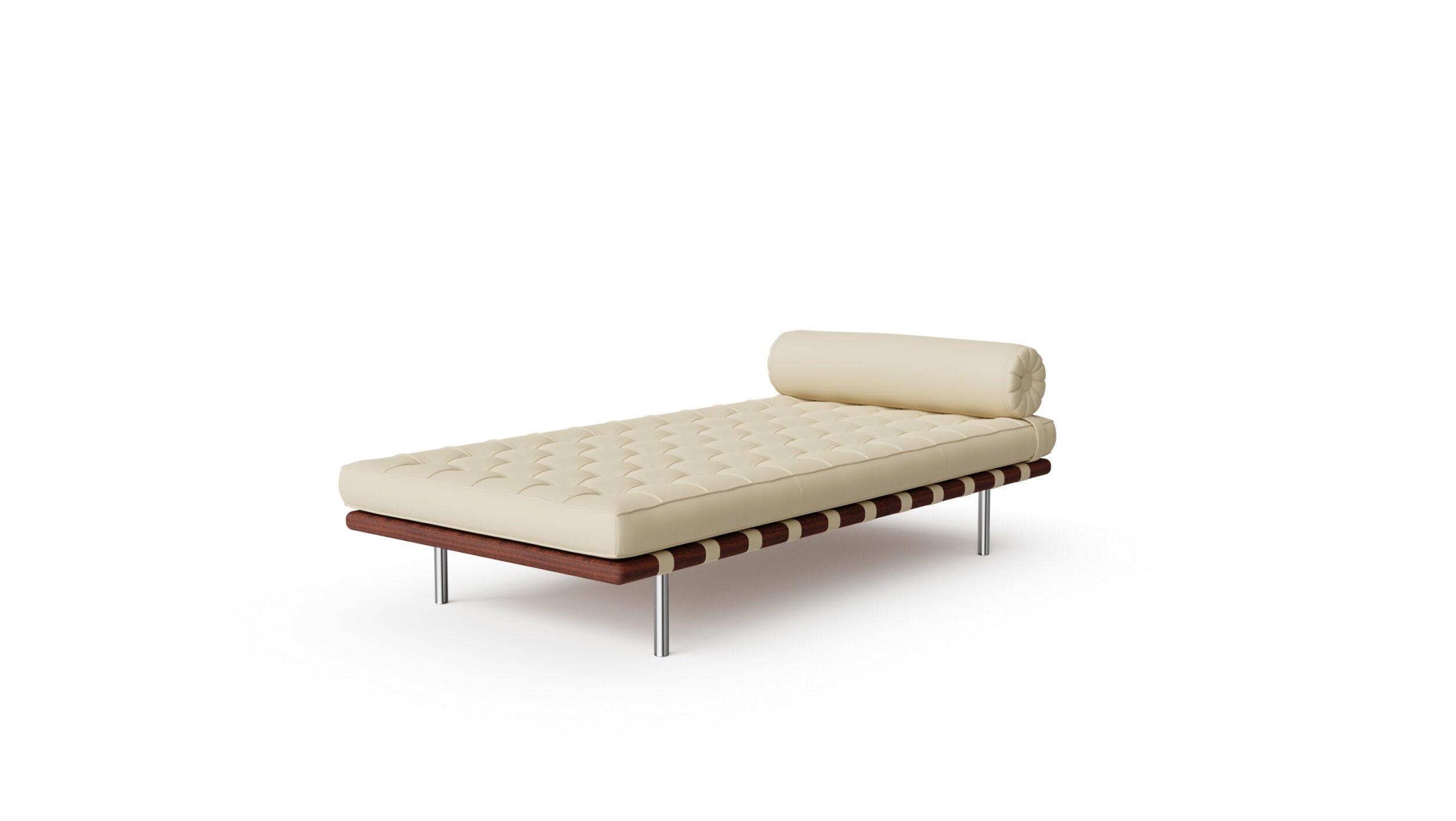 Barcelona Couch 258L Daybed Reproduction by Archetype Forms - Mies van der Rohe - Front-Angle View