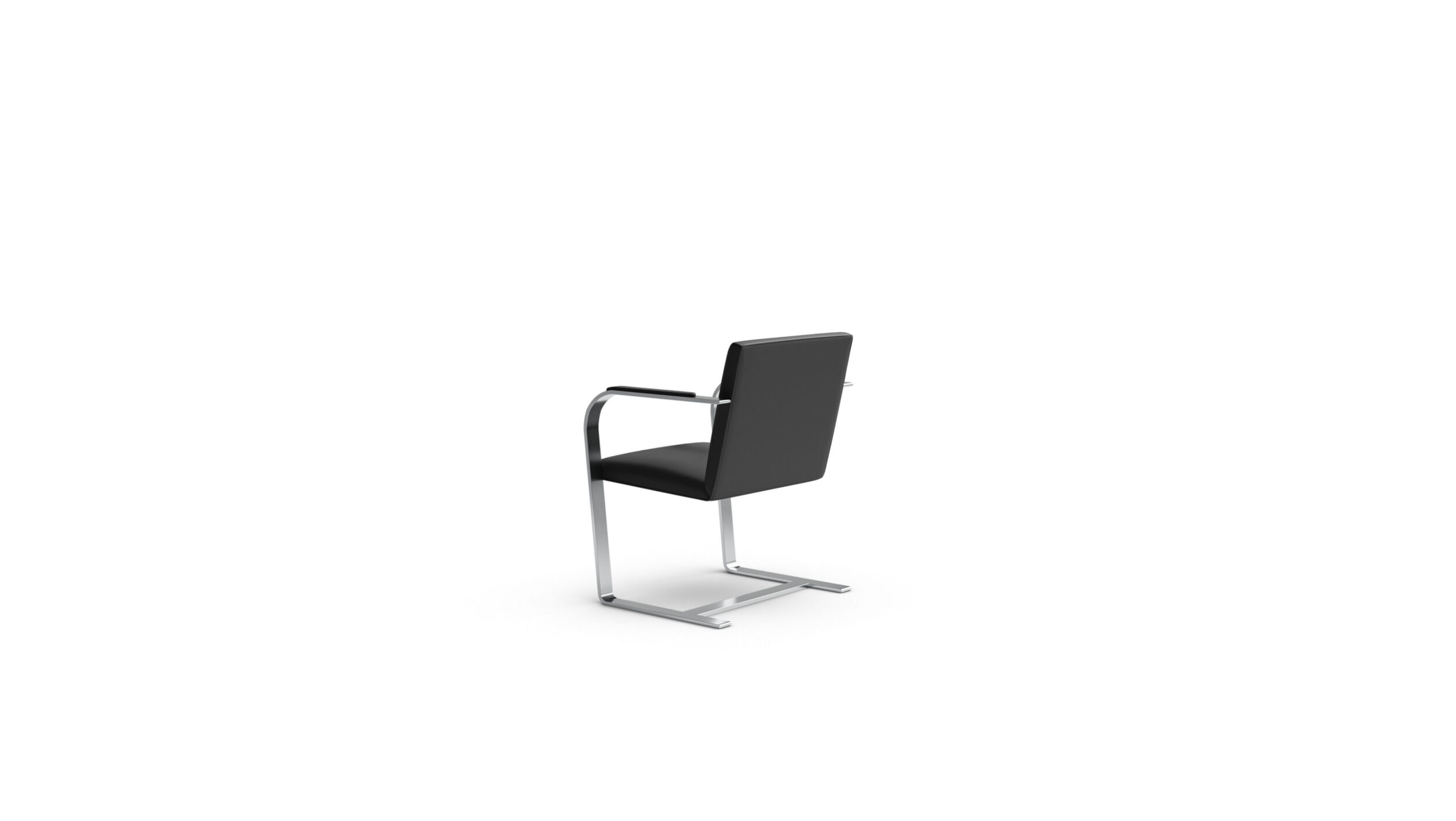 Brno Chair Flat Bar 255 Reproduction by Archetype Forms - Mies van der Rohe - Back-Angle View