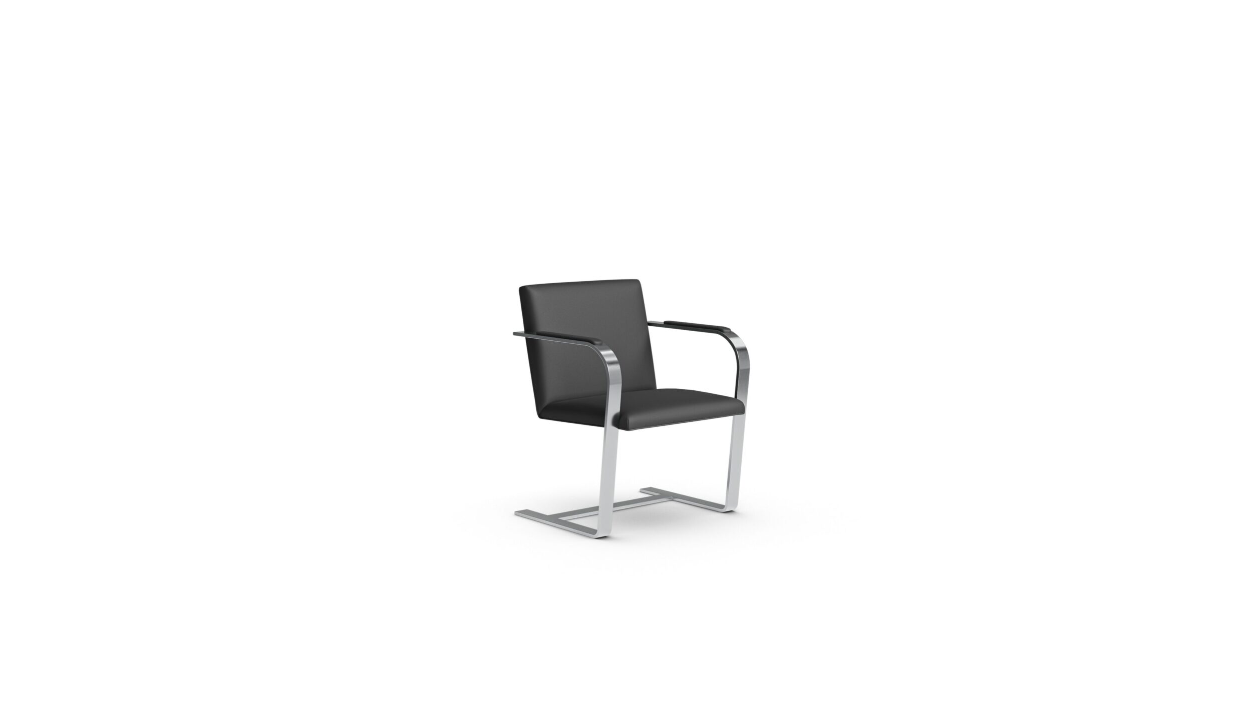 Brno Chair Flat Bar 255 Reproduction by Archetype Forms - Mies van der Rohe - Front Angle-2 View