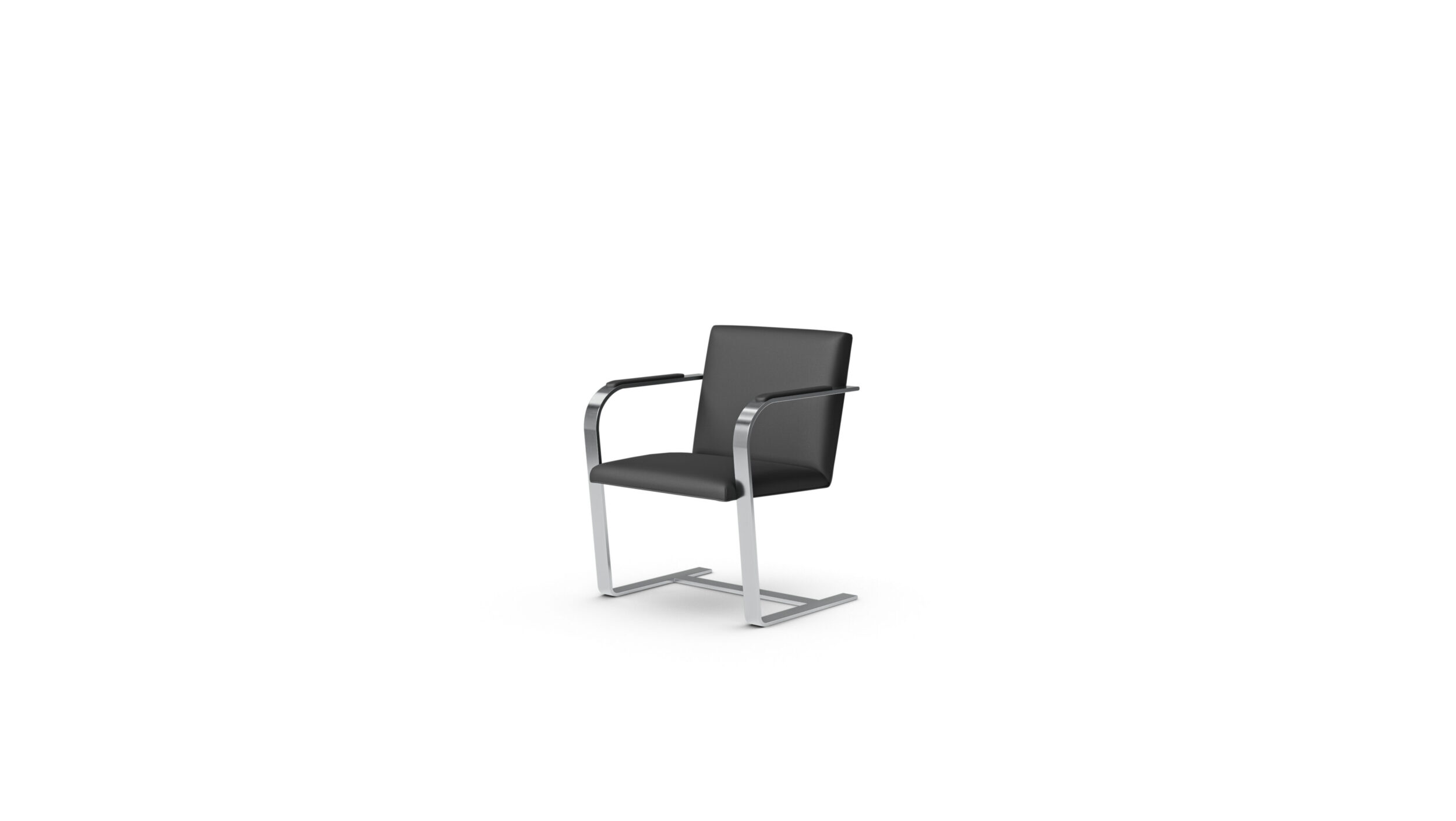 Brno Chair Flat Bar 255 Reproduction by Archetype Forms - Mies van der Rohe - Front-Angle View