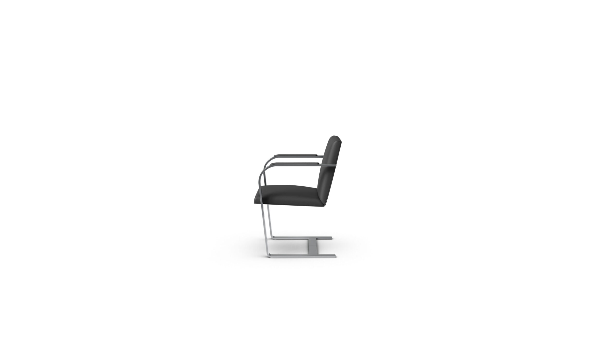 Brno Chair Flat Bar 255 Reproduction by Archetype Forms - Mies van der Rohe - Side-View