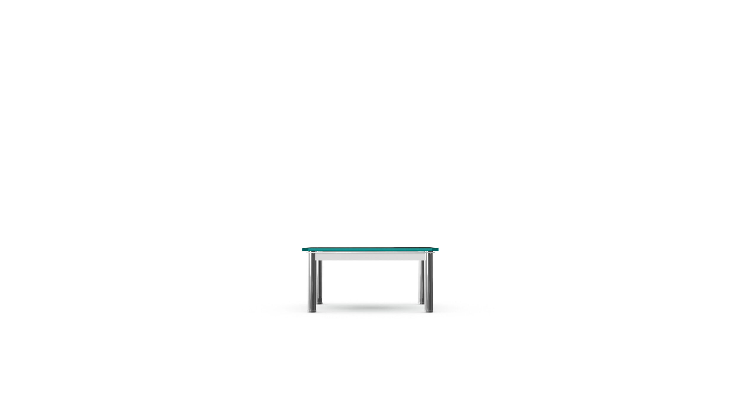 10-P Low Table En Tube Basse End Table 70x70x33 1929 Reproduction by Archetype Forms - Le Corbusier - Front View