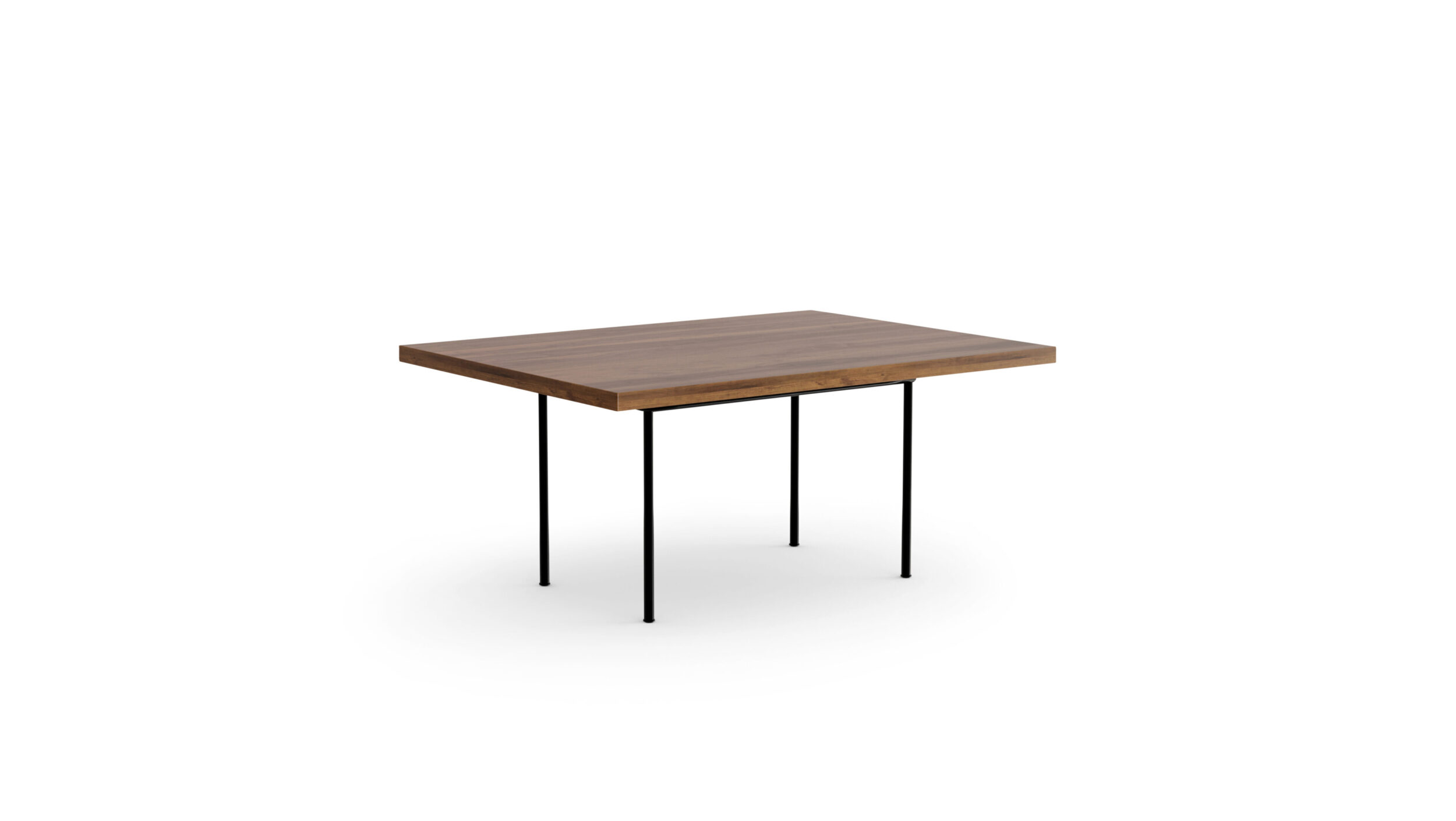 LC12 Table La Roche Dining Table Wood Top Large 160x120 1925 Reproduction by Archetype Forms - Le Corbusier - Front-Angle View