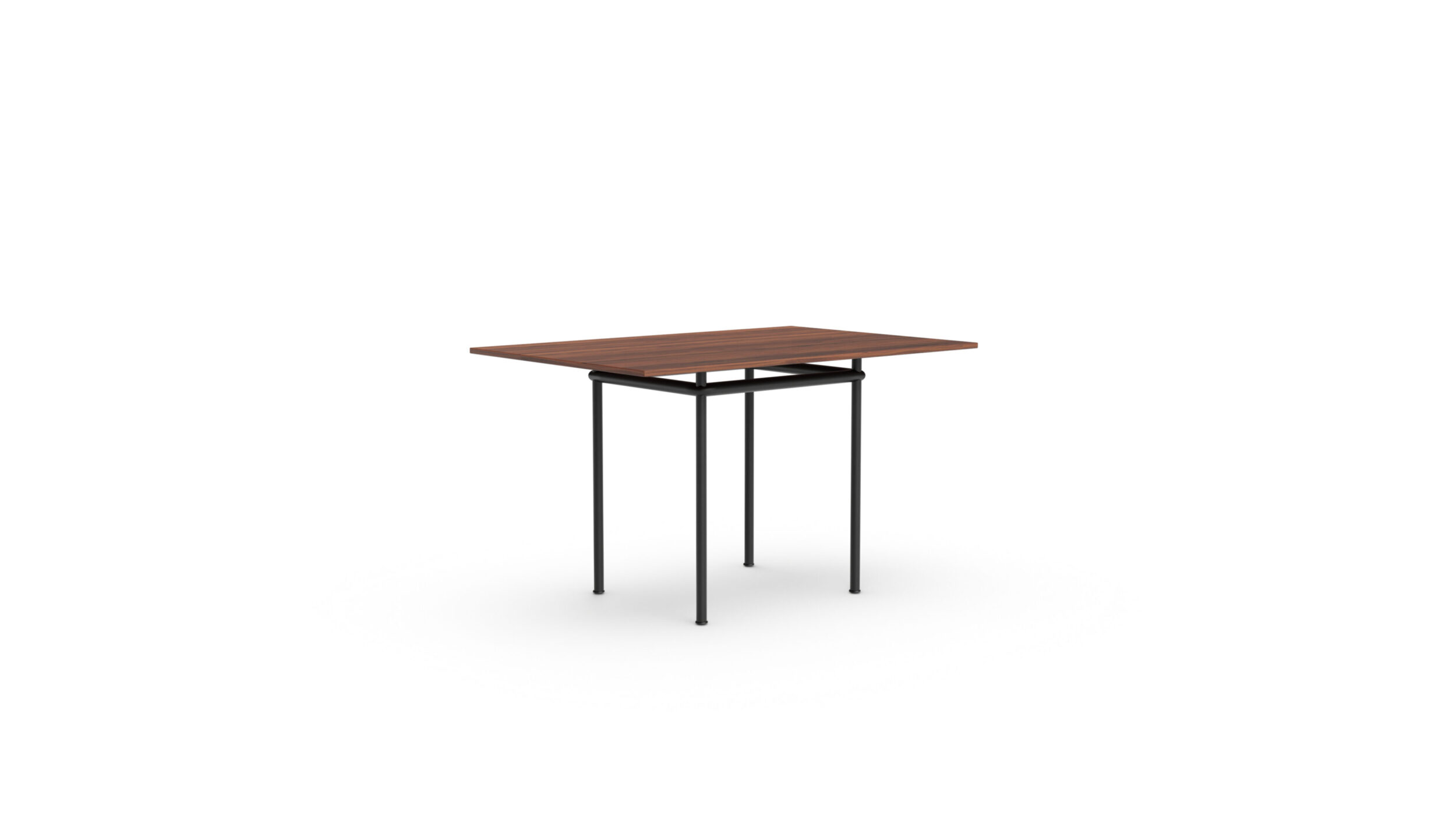 LC12 Table La Roche Dining Table Wood Top Medium 120x80 1925 Reproduction by Archetype Forms - Le Corbusier - Front-Angle View