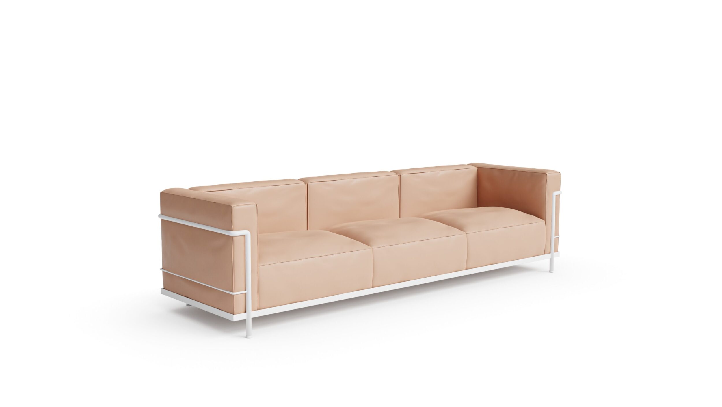 LC3 Fauteuil Grand Confort Grand Modèle Sofa 3-Seat 1928 Reproduction by Archetype Forms - Le Corbusier - Front Angle-2 View