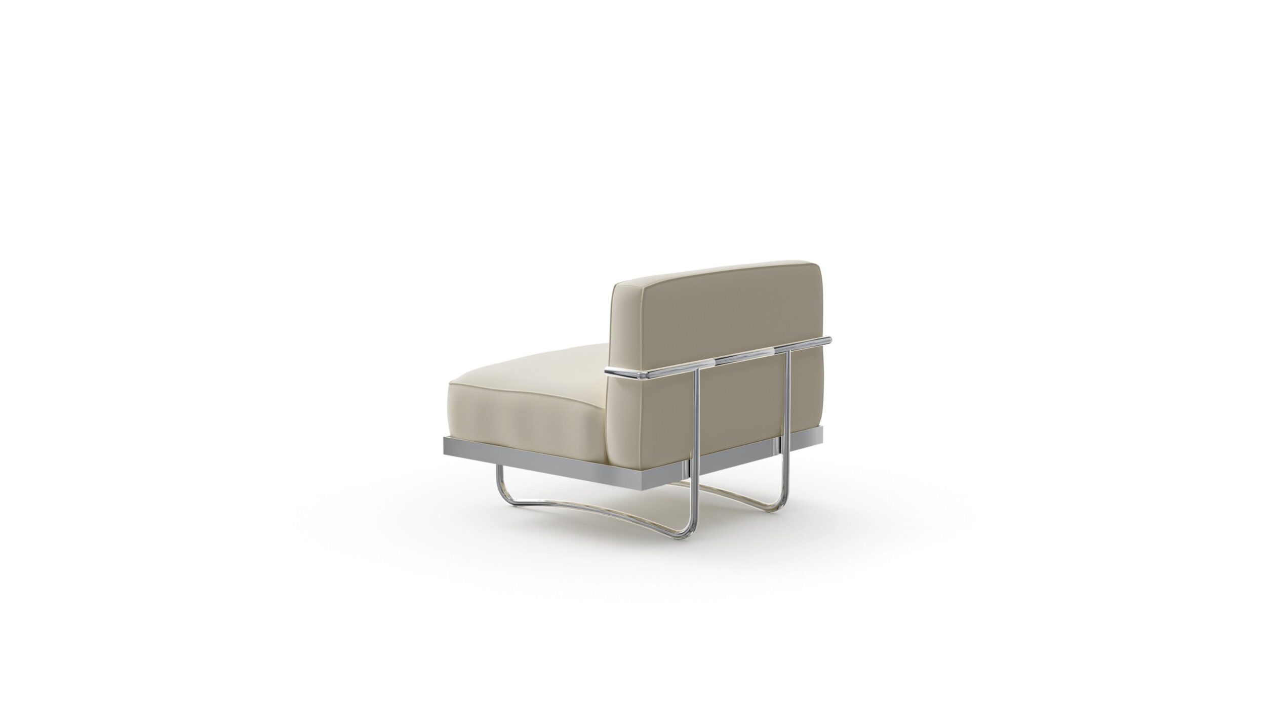 LC5 Office Series One-Seat Armchair 1934 Reproduction by Archetype Forms - Le Corbusier - Back-Angle View