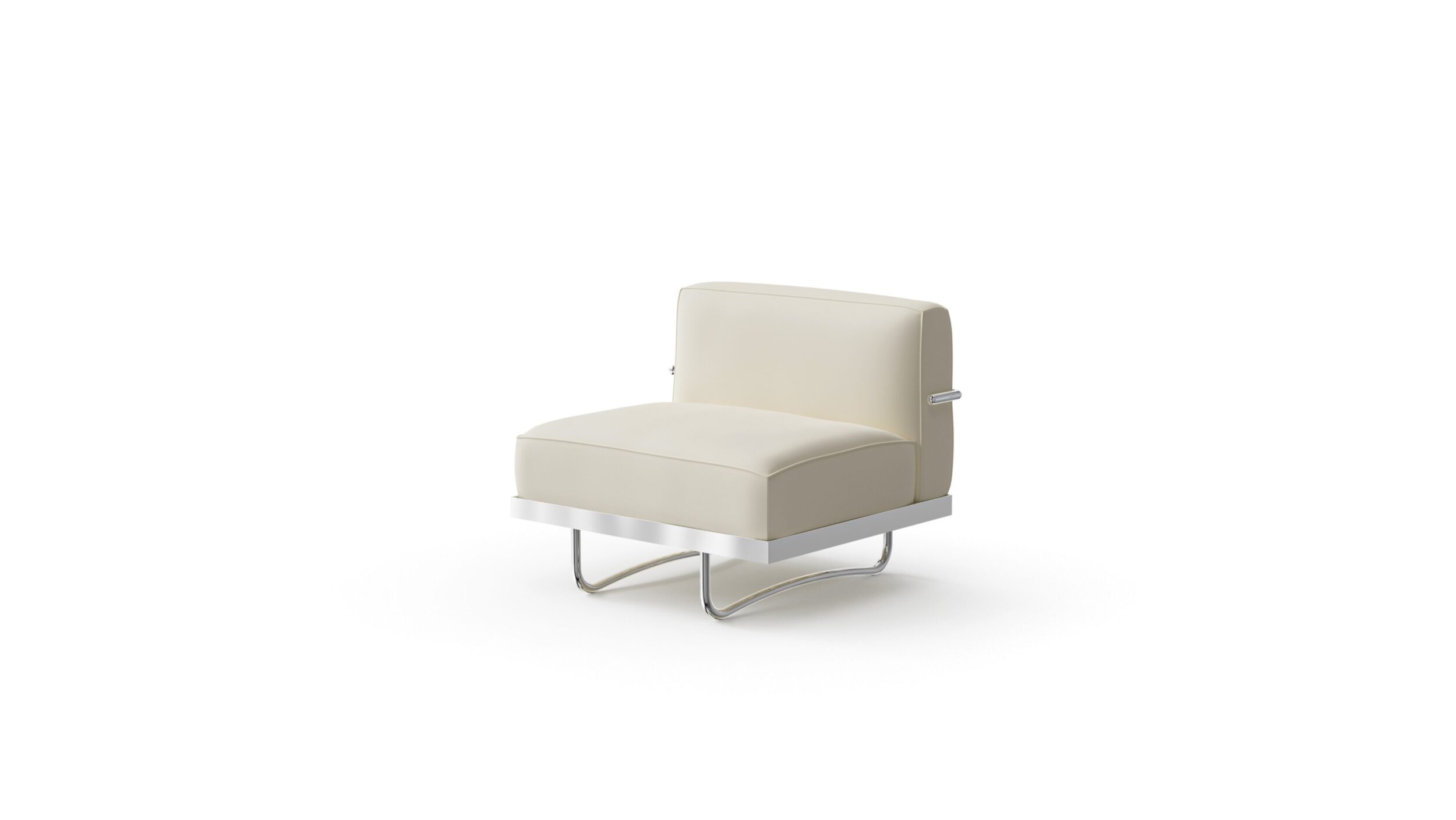 LC5 Office Series One-Seat Armchair 1934 Reproduction by Archetype Forms - Le Corbusier - Front-Angle View