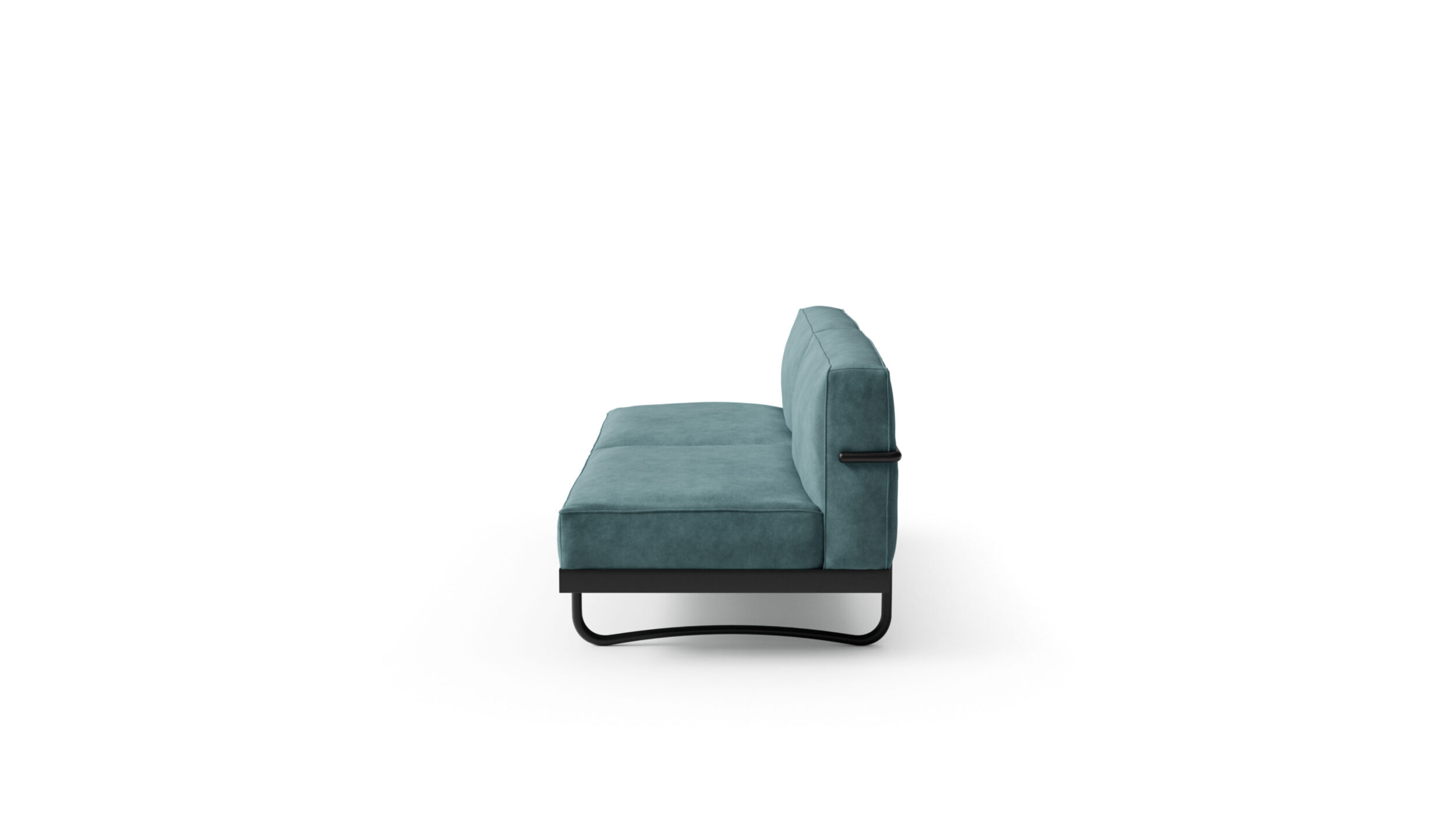 LC5 Office Series Two-Seat Loveseat Sofa 1934 Reproduction by Archetype Forms - Le Corbusier - Side-View