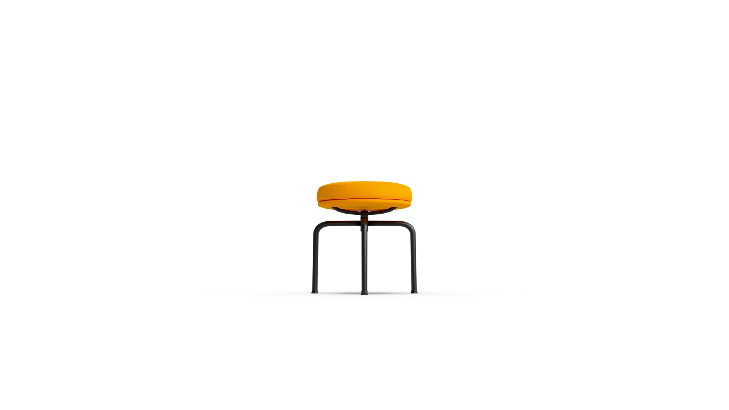 8 Tabouret Tournant Stool 1928 Reproduction by Archetype Forms - Le Corbusier - Front-Angle View