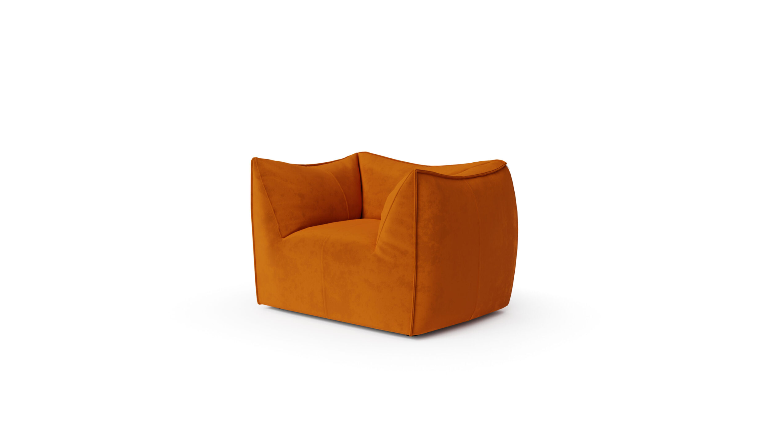 Le Bambole Armchair Single-Seat LBA1 1972 Reproduction by Archetype Forms - Mario Bellini - Front-Angle View