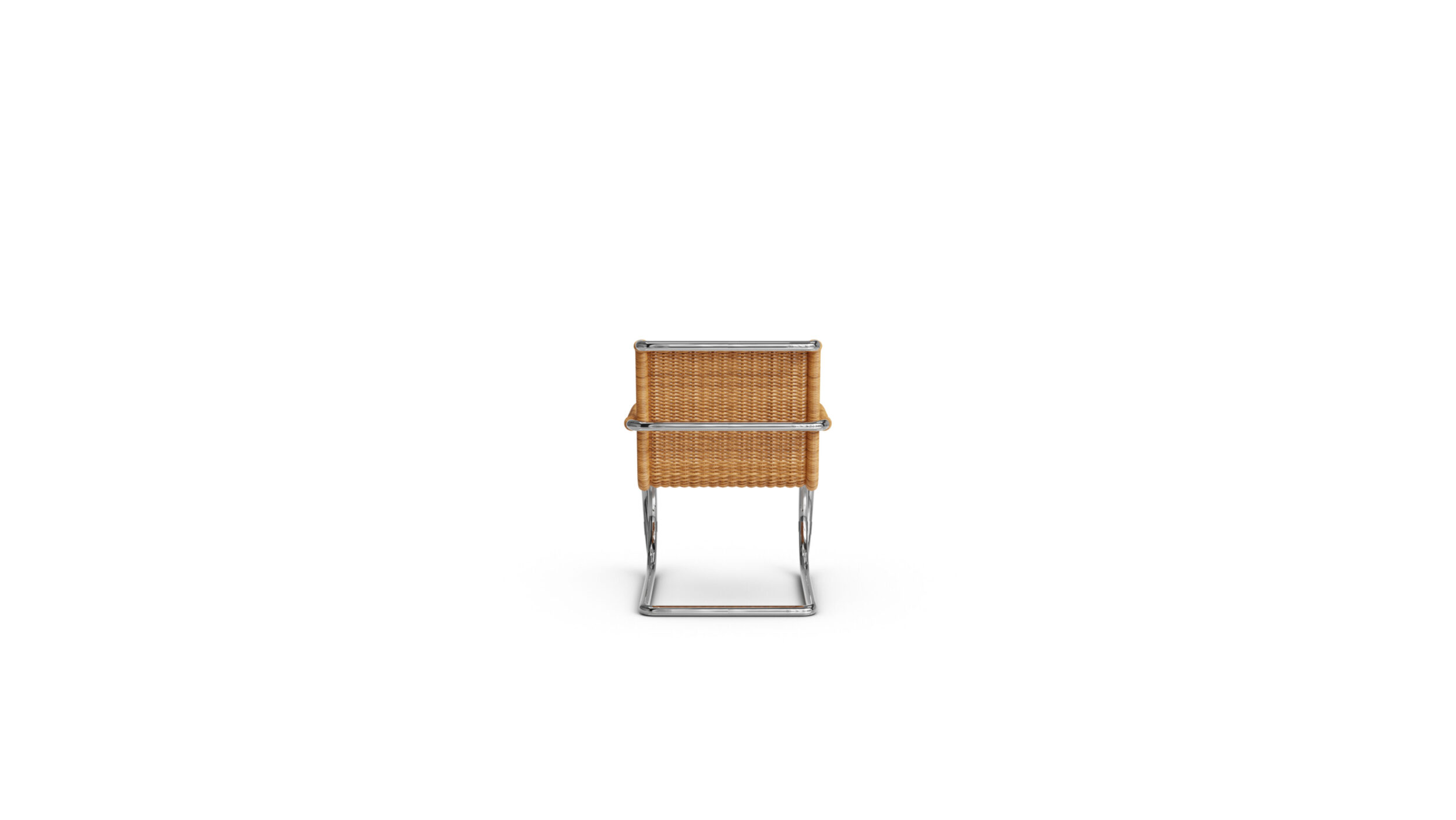 MR Armchair, MR20/1 Cane Rattan Reproduction by Archetype Forms - Mies van der Rohe - Back View