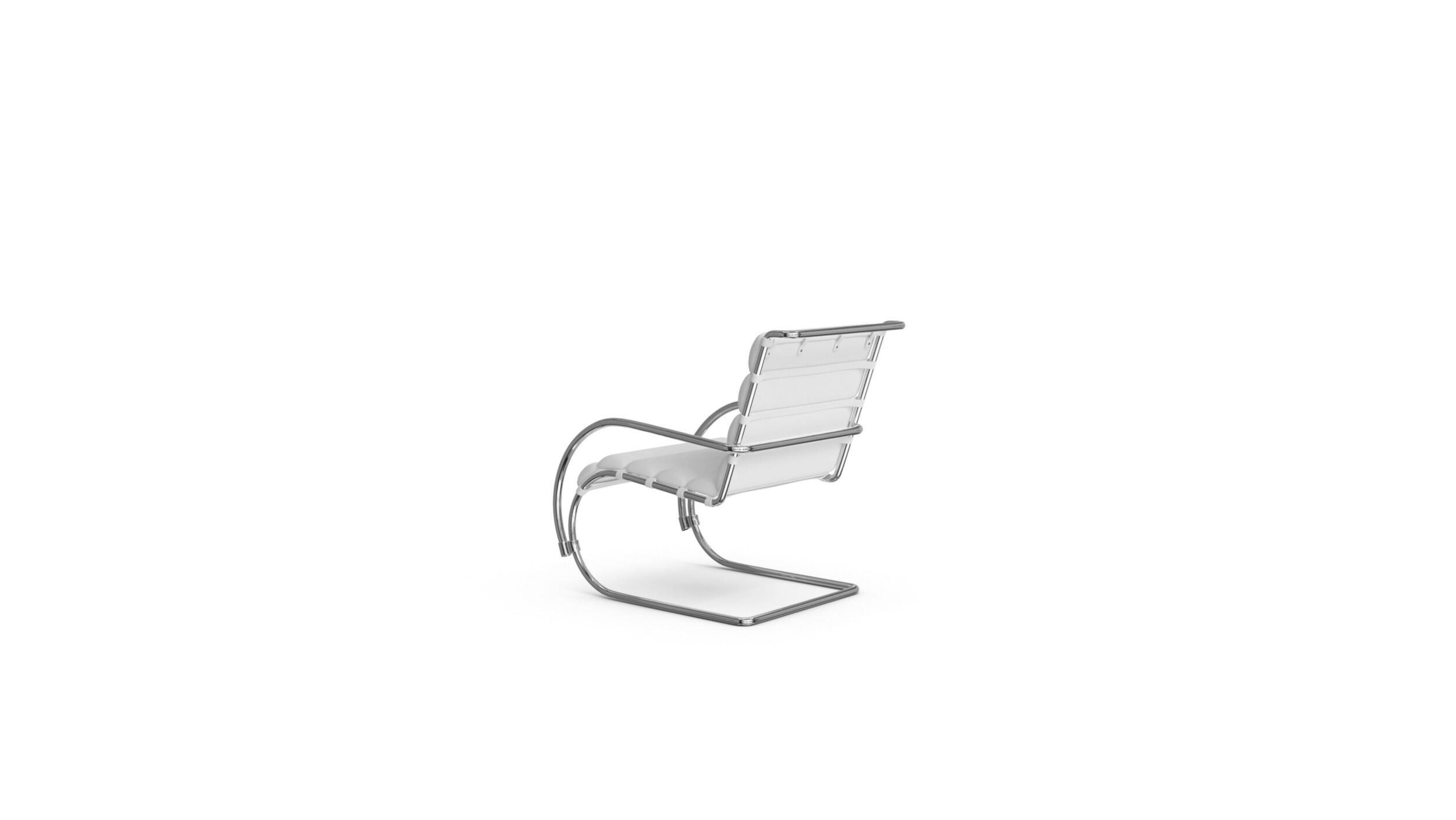 MR Lounge Chair With Arms 248LC Reproduction by Archetype Forms - Mies van der Rohe - Back-Angle View