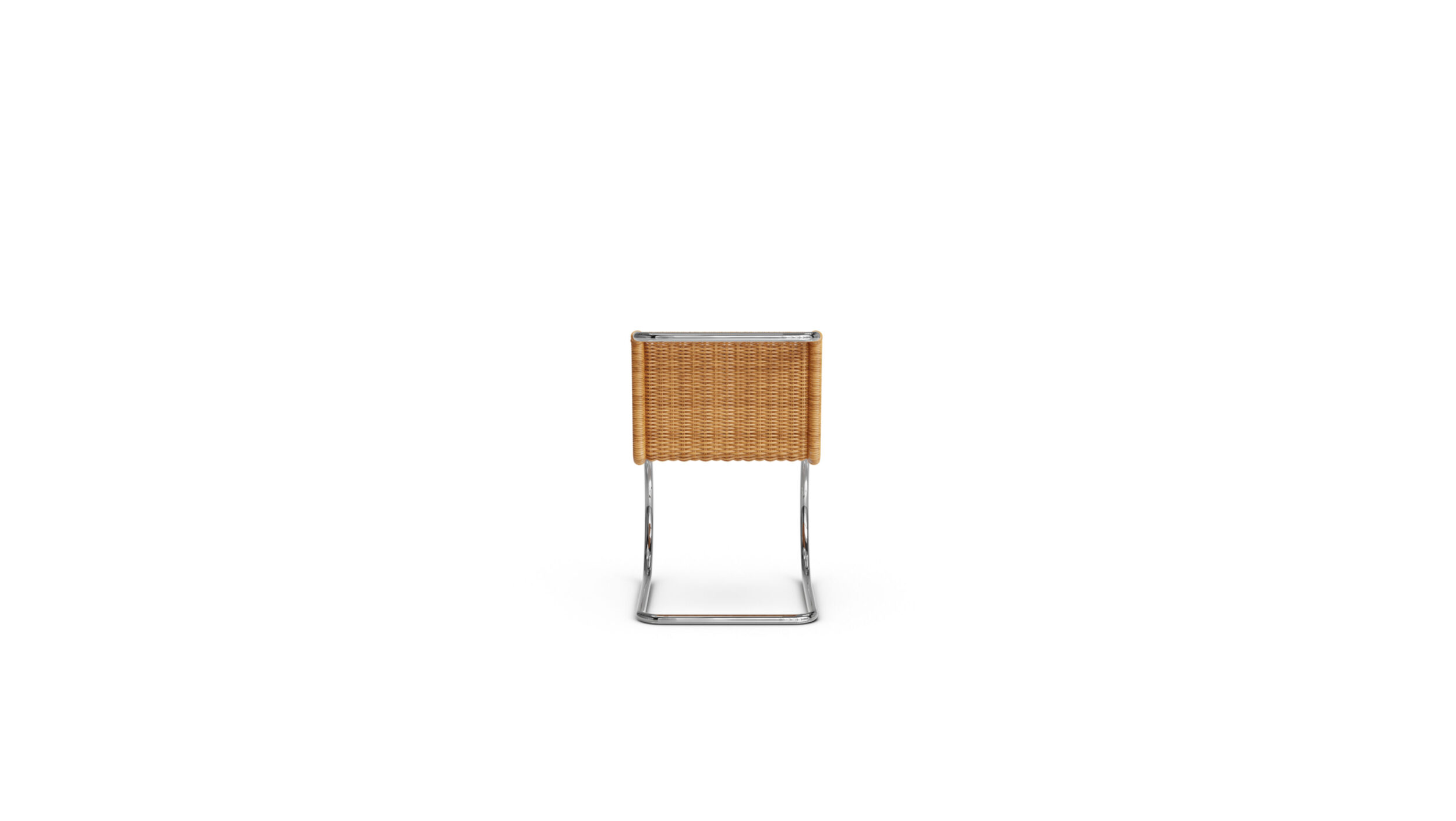 MR Chair Armless With Cane Rattan MR10/1 Reproduction by Archetype Forms - Mies van der Rohe - Back View