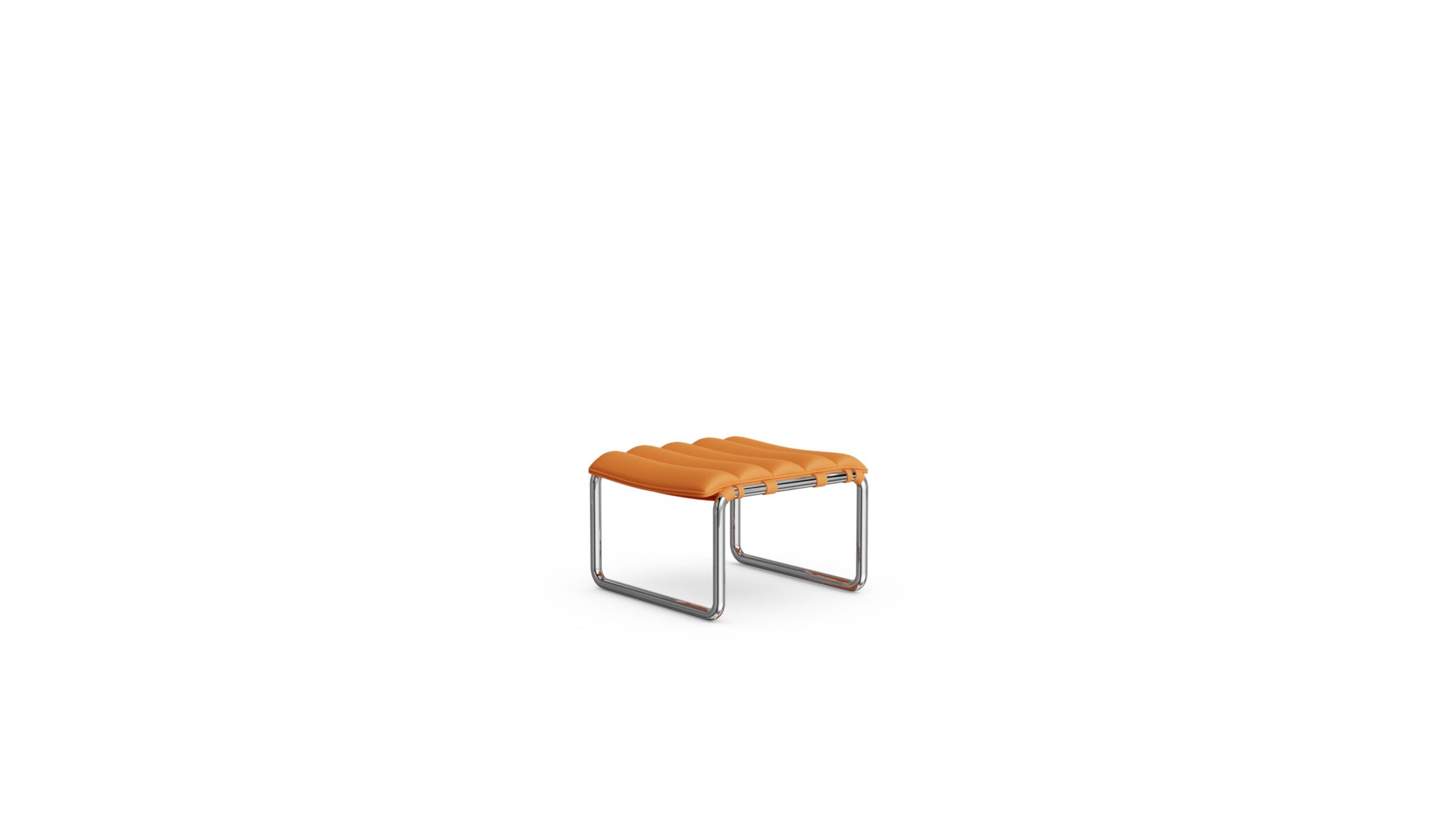 MR Stool Padded 243LC Reproduction by Archetype Forms - Mies van der Rohe - Back-Angle View