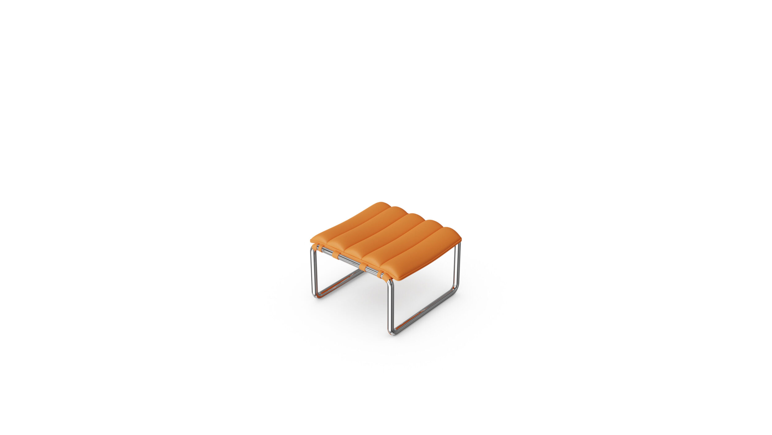 MR Stool Padded 243LC Reproduction by Archetype Forms - Mies van der Rohe - Front Angle-2 View