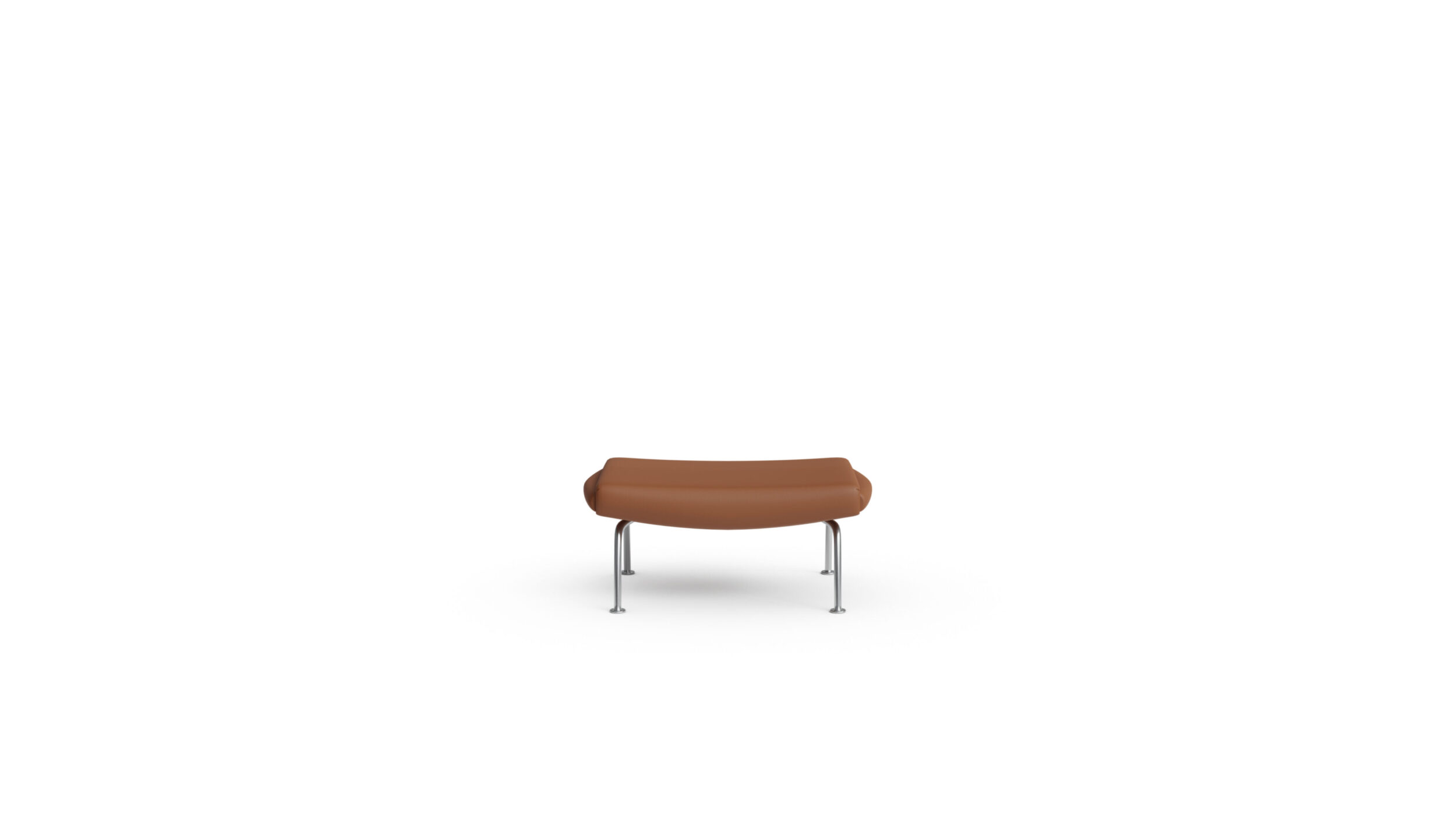 1002 Ox Ottoman & Queen Ottoman Reproduction by Archetype Forms - Hans Wegner - Front View