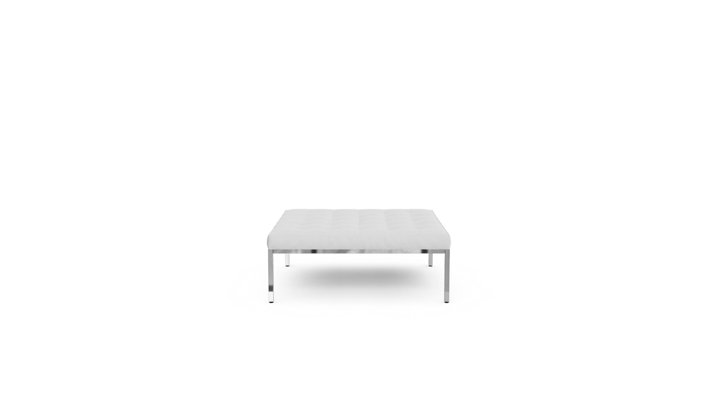 Relaxed Bench - Small Square 4-Seat 2530YRC4 Reproduction by Archetype Forms - Florence Knoll - Front-Angle View