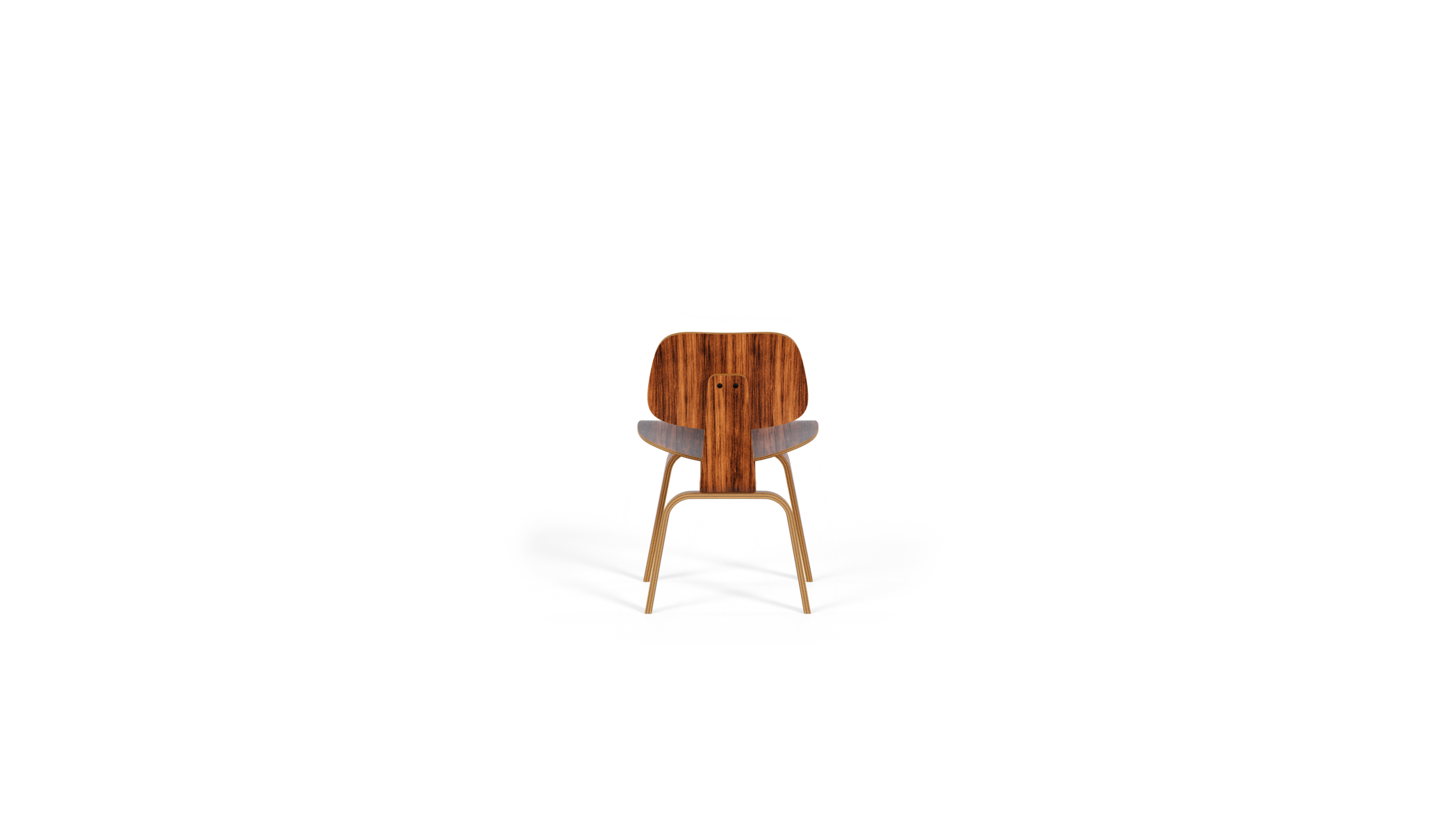 Back view of the molded Plywood Dining Chair by Charles and Ray Eames, designed by Charles and Ray Eames, available online in Canada. Made by Archetype Forms.