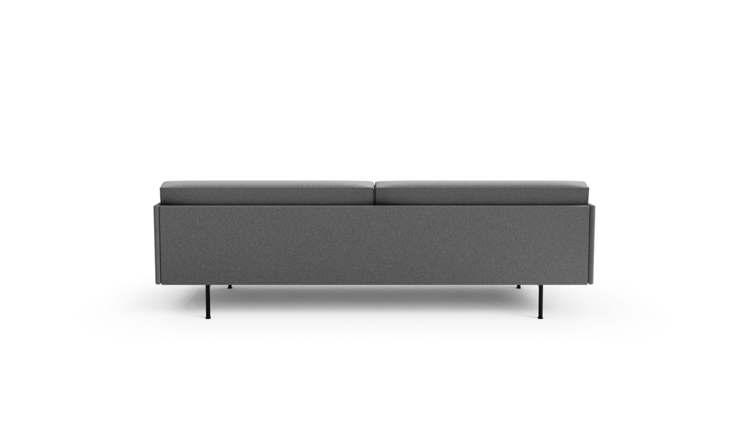 Back view of the Outline Sofa 3-Seater by Muuto, designed by Anderssen, available online in Canada. Made by Archetype Forms.