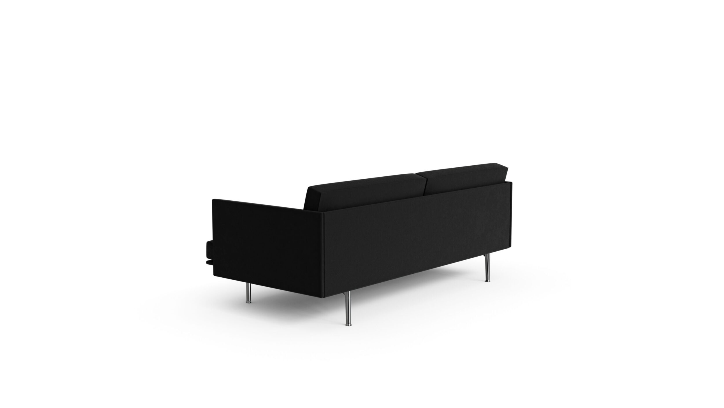 Back angle view of the Outline Sofa 2-Seater by Muuto, designed by Anderssen, available online in Canada. Made by Archetype Forms.