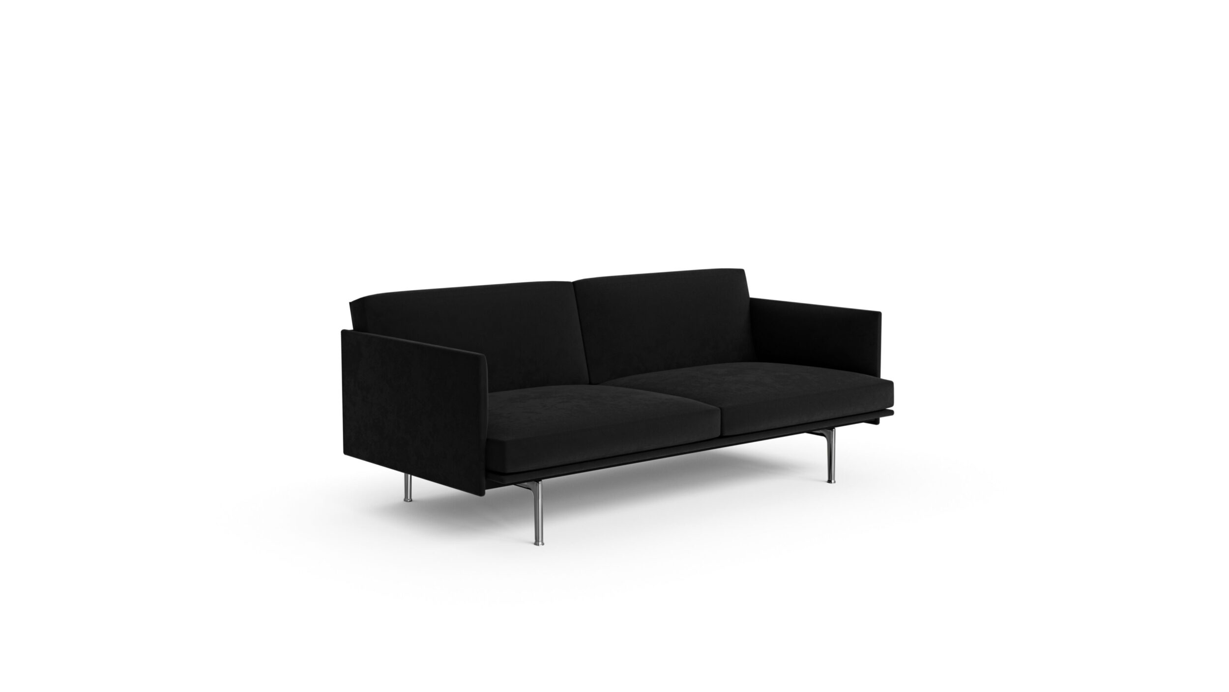 Front angle 2 view of the Outline Sofa 2-Seater by Muuto, designed by Anderssen, available online in Canada. Made by Archetype Forms.