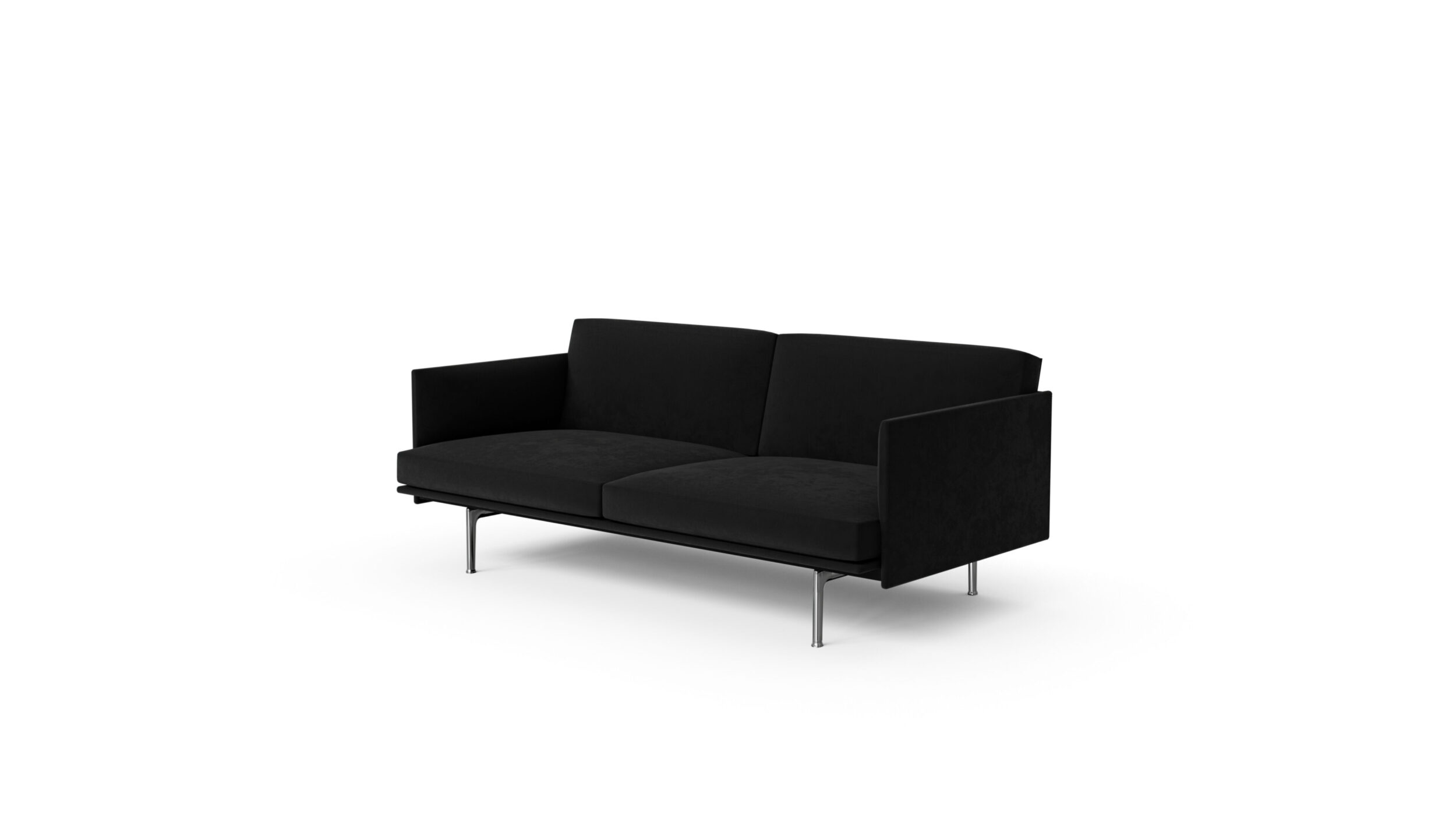 Front angle view of the Outline Sofa 2-Seater by Muuto, designed by Anderssen, available online in Canada. Made by Archetype Forms.