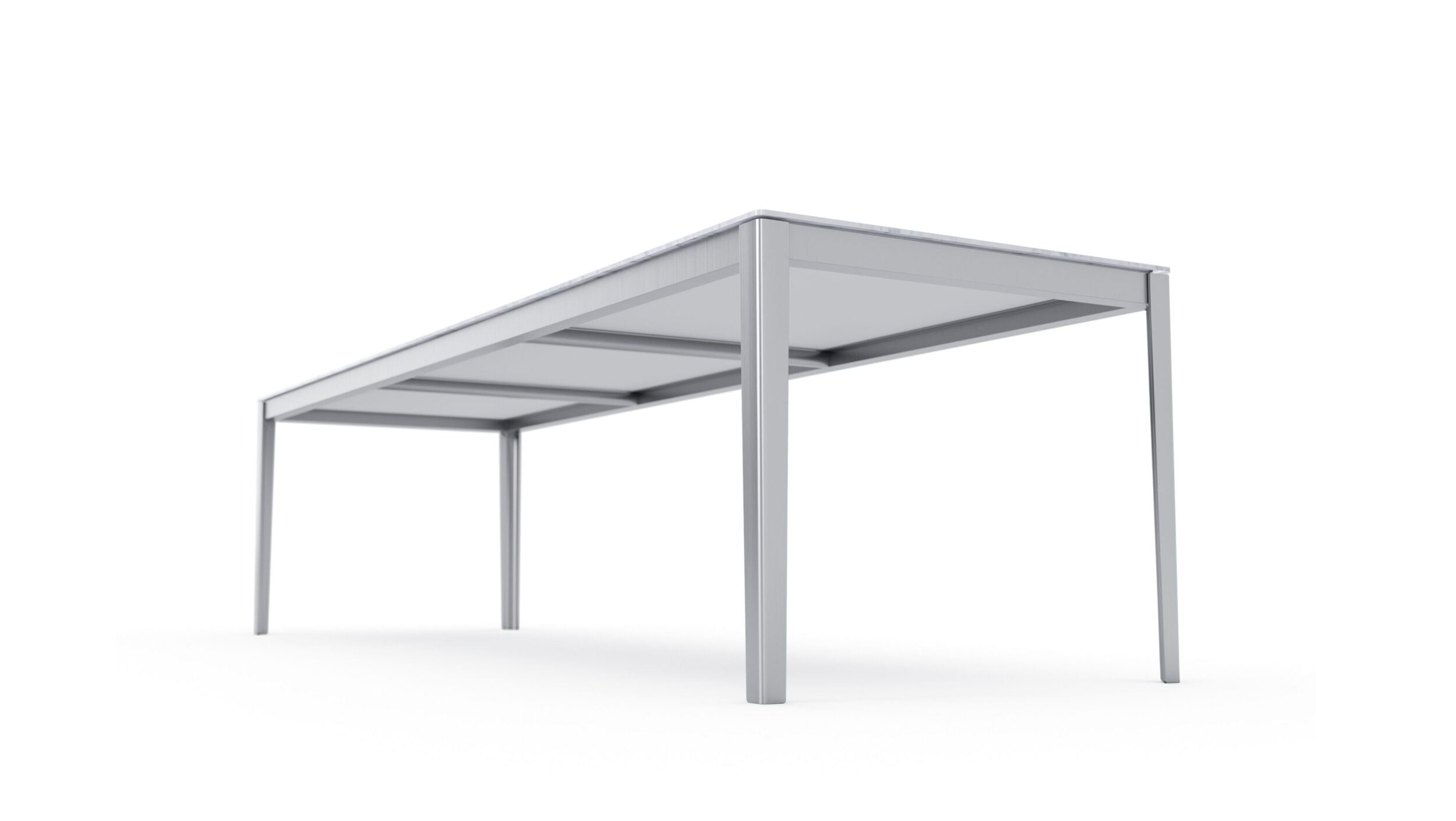 Back view of the Cotone Dining Table Rectangular 280x90x74cm designed by Ronan and Erwan Bouroullec, available online in Canada. Made by Archetype Forms.