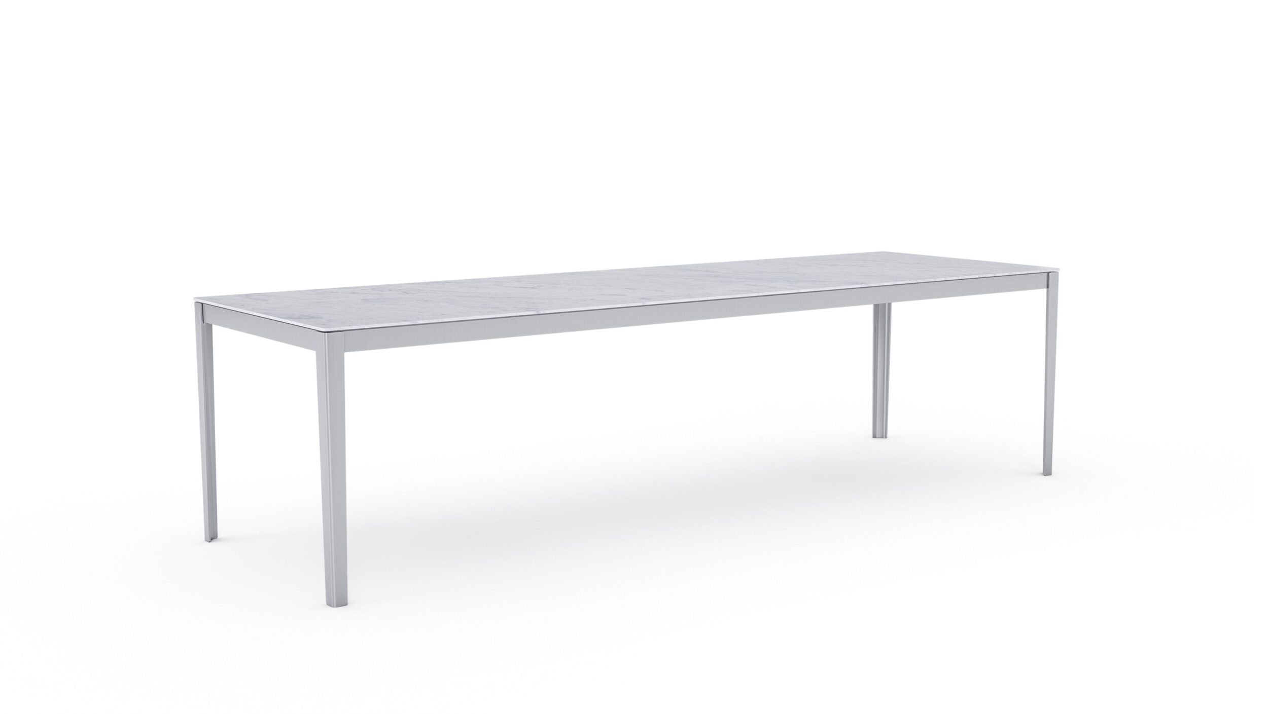 Front angle view of the Cotone Dining Table Rectangular 280x90x74cm designed by Ronan and Erwan Bouroullec, available online in Canada. Made by Archetype Forms.