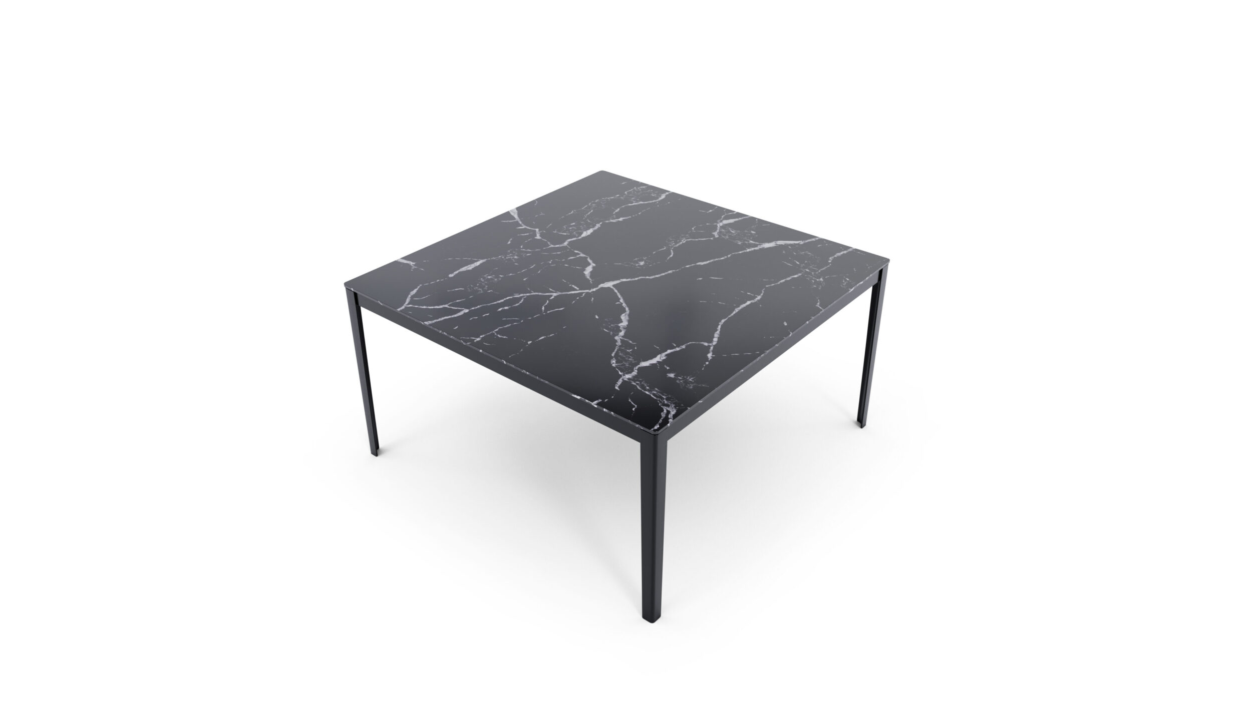 Top angle view of the Cotone Dining Table Square 140x140x74cm designed by Ronan and Erwan Bouroullec, available online in Canada. Made by Archetype Forms.