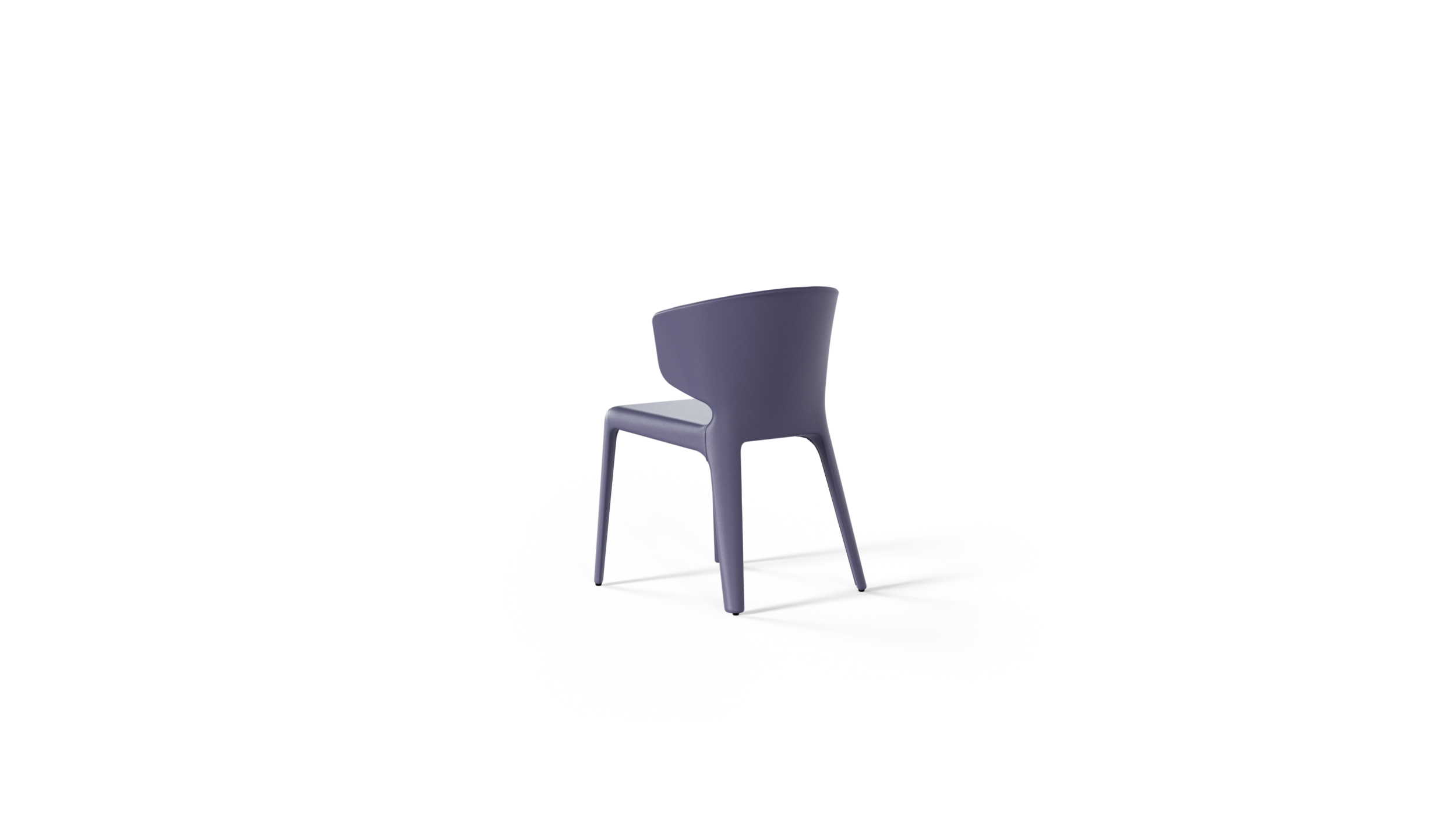 Hola 367 Chair Back Angle View by Hannes Wettstein, designed by Hannes Wettstein, made by Archetype Forms, available online in Canada - Back Angle View