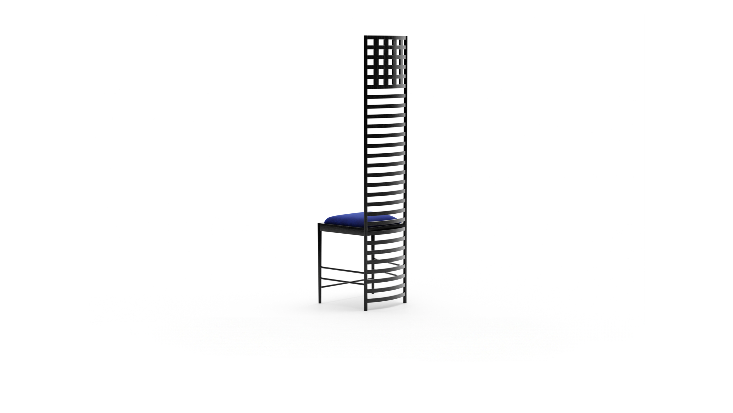 Back-Angle view of the Hill House 1 Chair by Charles Rennie Mackintosh, designed by Charles Rennie Mackintosh, available online in Canada. Made by Archetype Forms.