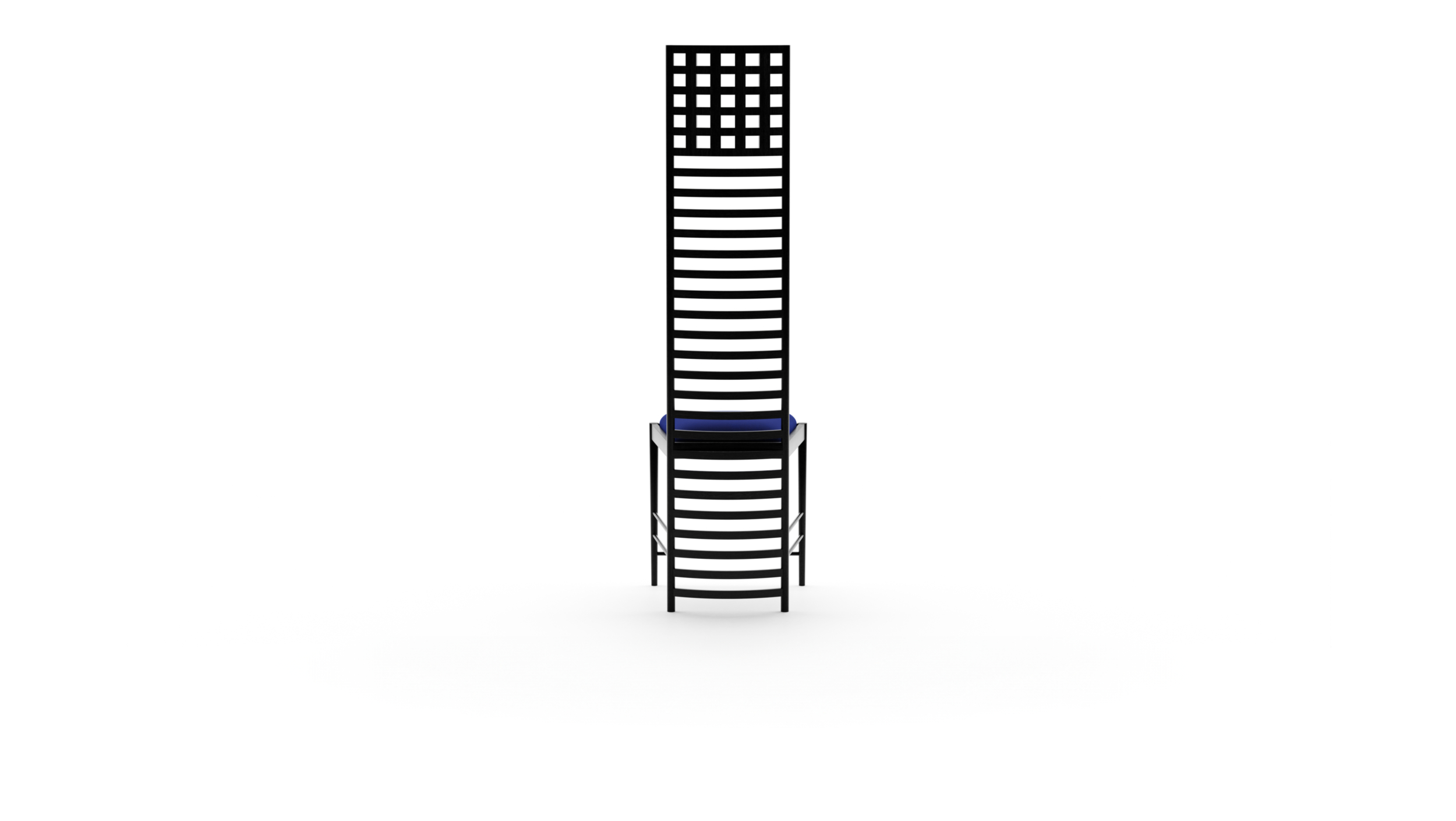 Back view of the Hill House 1 Chair by Charles Rennie Mackintosh, designed by Charles Rennie Mackintosh, available online in Canada. Made by Archetype Forms.