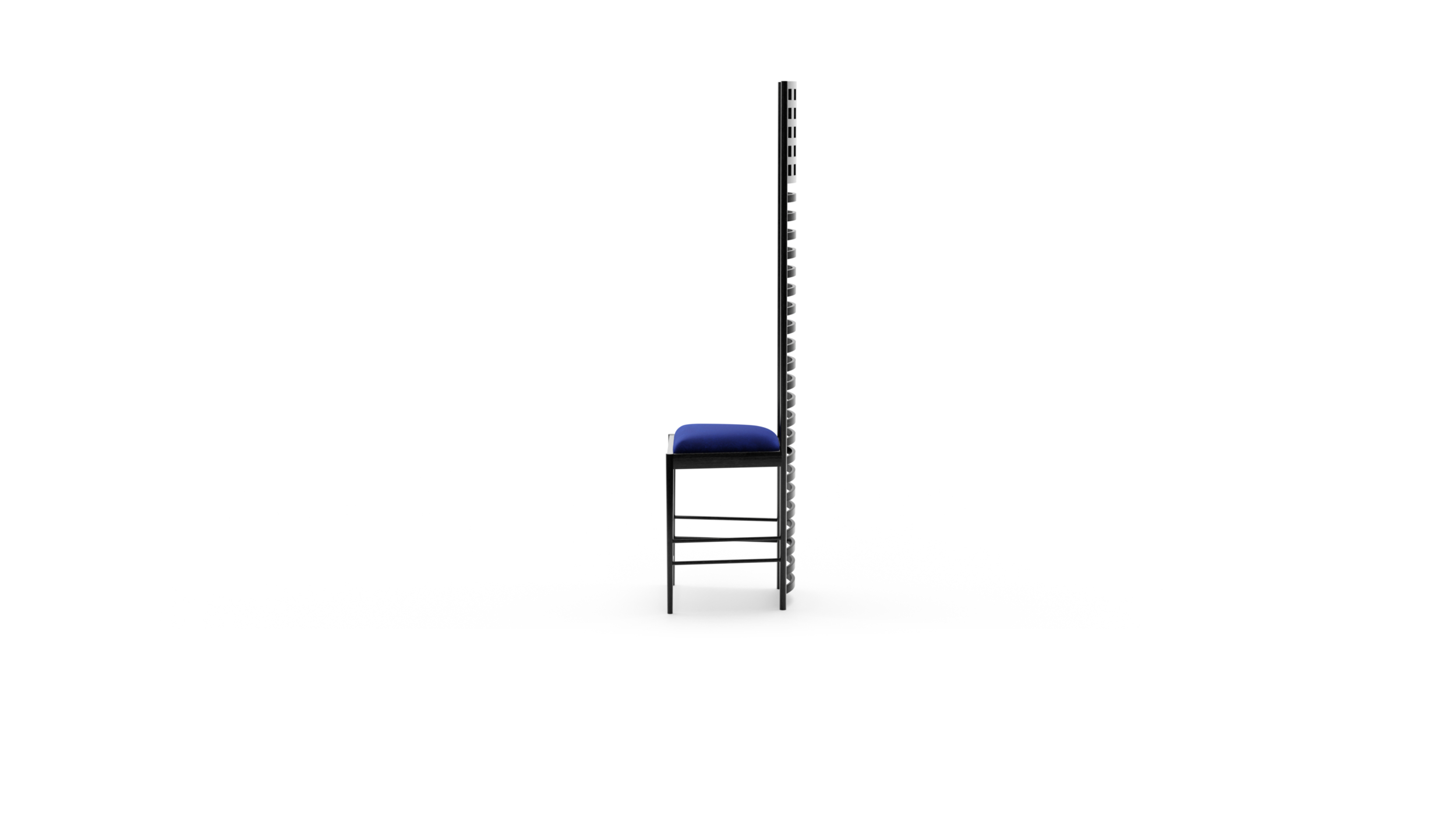 Side-View of the Hill House 1 Chair by Charles Rennie Mackintosh, designed by Charles Rennie Mackintosh, available online in Canada. Made by Archetype Forms.