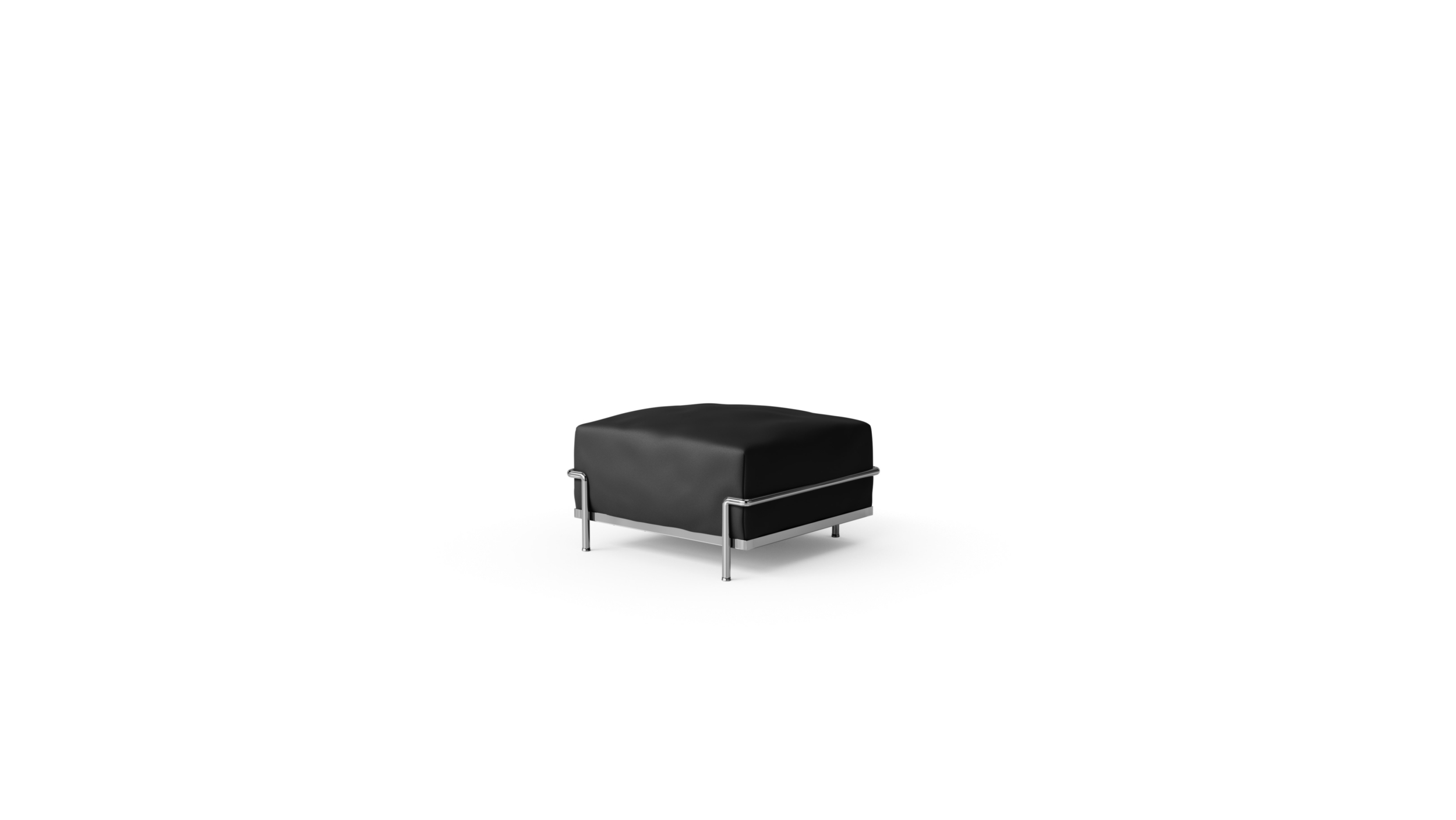 Front angle 2 of LC3 Confort Grand Modèle Ottoman for set by Le Corbusier, available online here in Vancouver, BC, Canada.