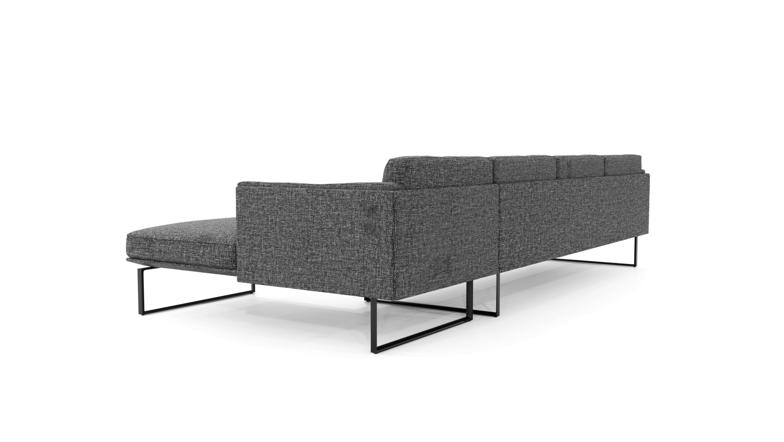 Back angle view of the 202-203 16 Otto Sofa Four Seater With Chaise by Pierro Lissoni, available online in Canada. Designed by Pierro Lissoni, Made by Archetype Forms.