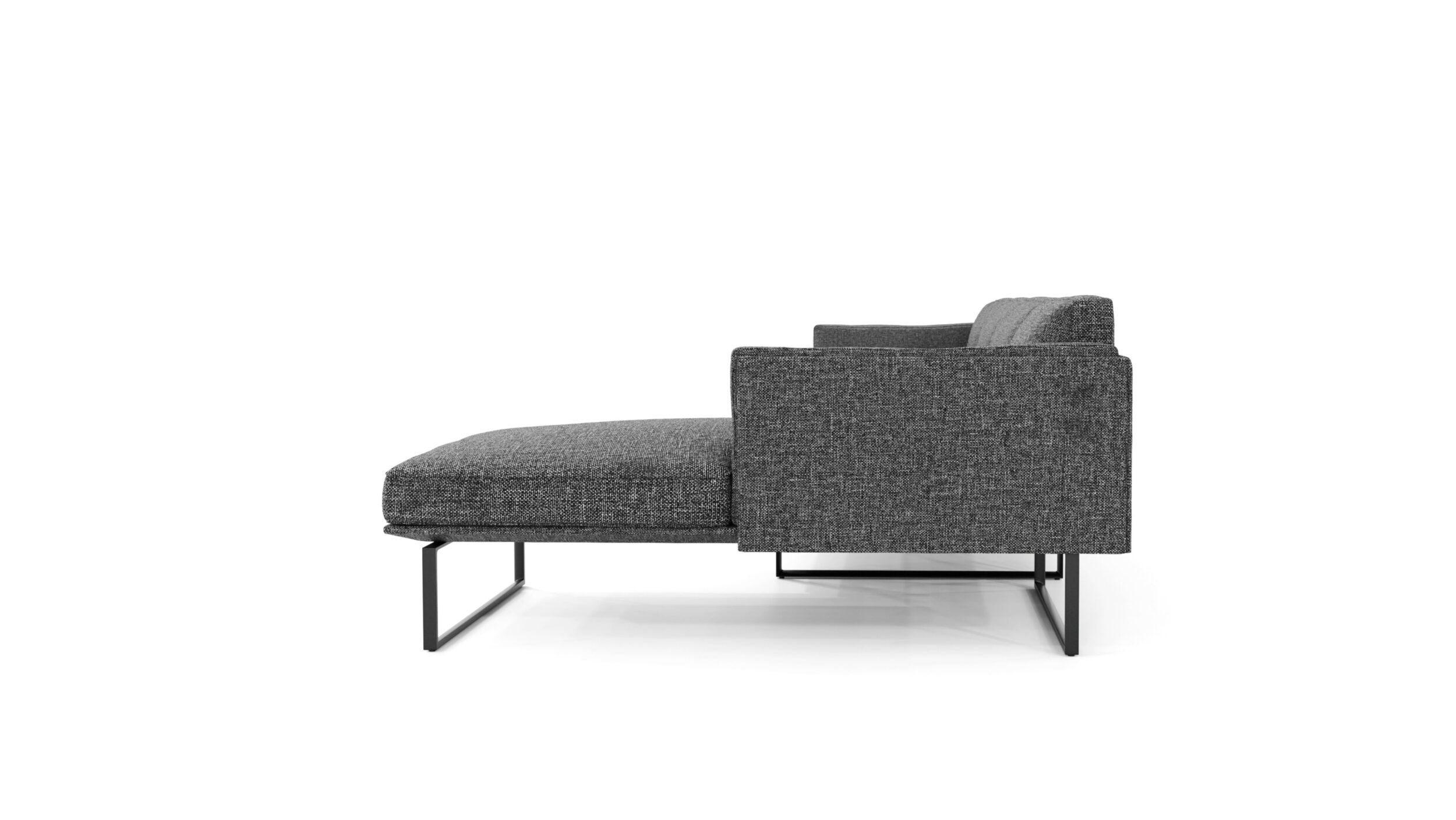 Side view of the 202-203 16 Otto Sofa Four Seater With Chaise by Pierro Lissoni, available online in Canada. Designed by Pierro Lissoni, Made by Archetype Forms.