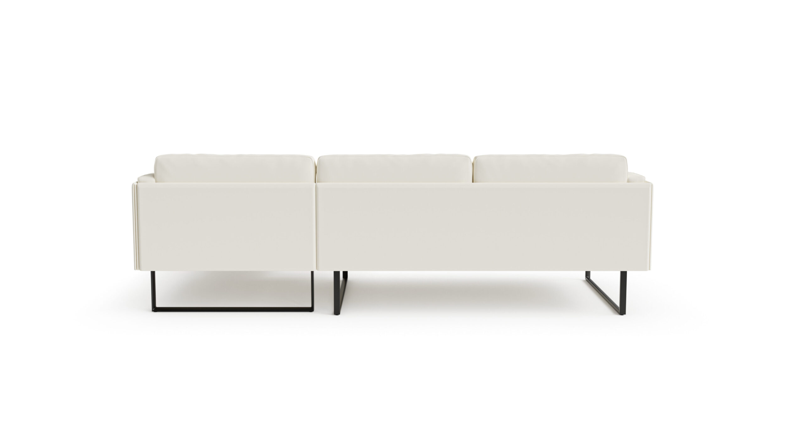 Back view of the 202-09 Otto Sofa Three Seater With Chaise by Pierro Lissoni, available online in Canada. Designed by Pierro Lissoni, Made by Archetype Forms.