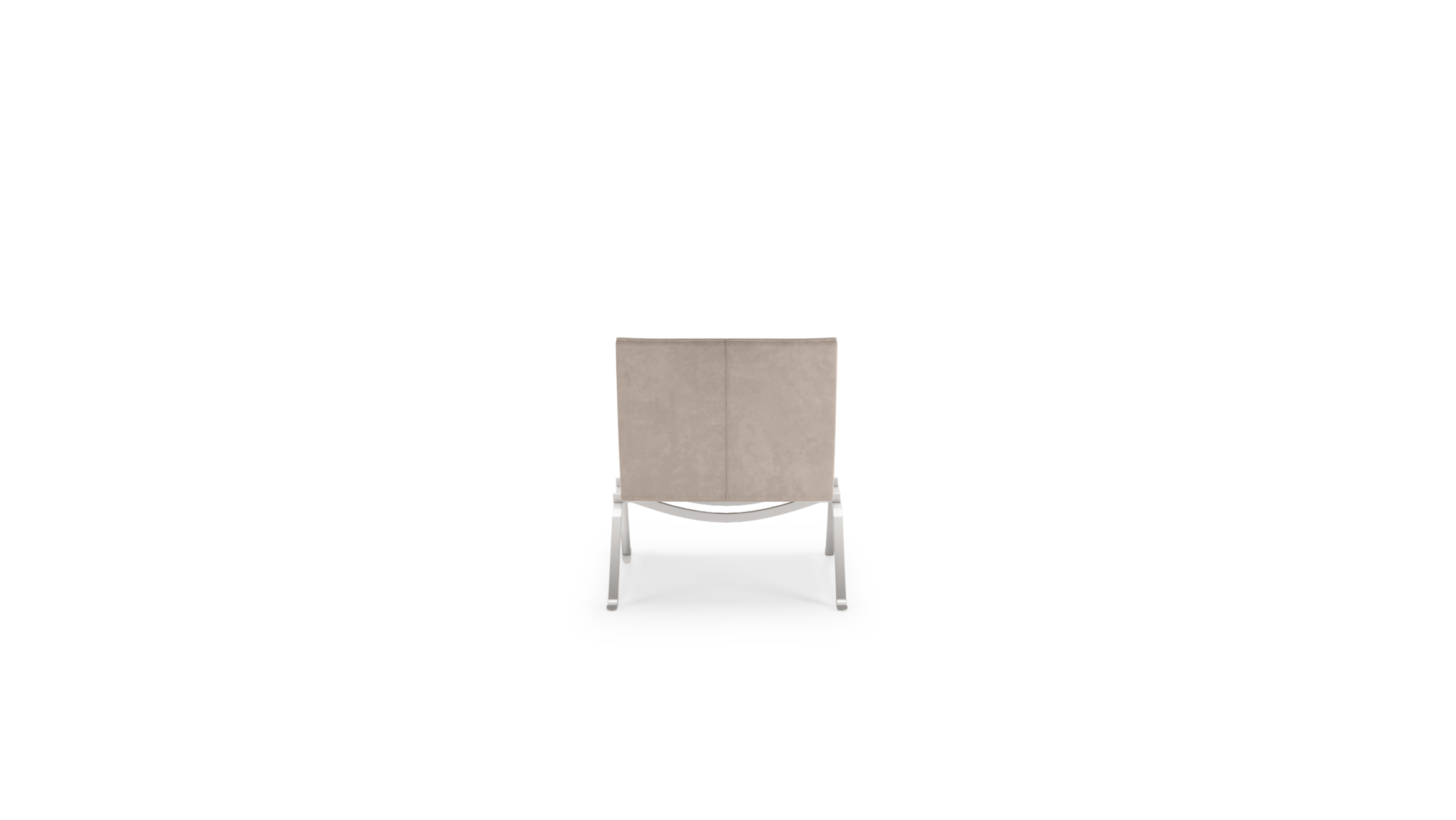 Back view of the PK22 Easy Chair Upholstered by Poul Kjærholm, designed by Poul Kjærholm, available online in Canada. Made by Archetype Forms.